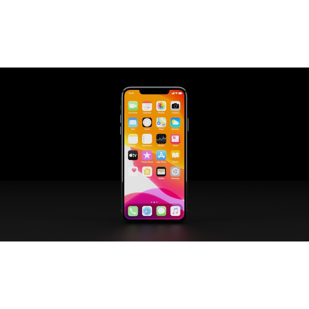 Apple iPhone 11 3D Model – Low Poly Game Asset, FBX, PBR Textures