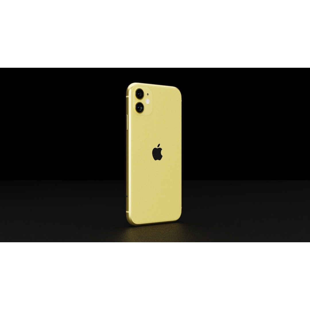 Apple iPhone 11 3D Model – Low Poly Game Asset, FBX, PBR Textures - View 10