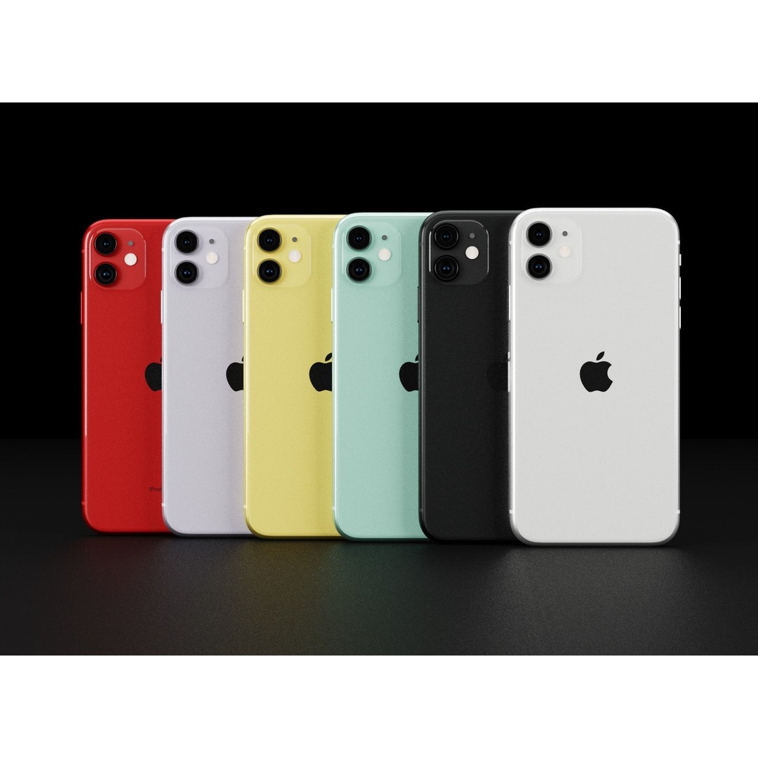 Apple iPhone 11 3D Model – Low Poly Game Asset, FBX, PBR Textures - View 4