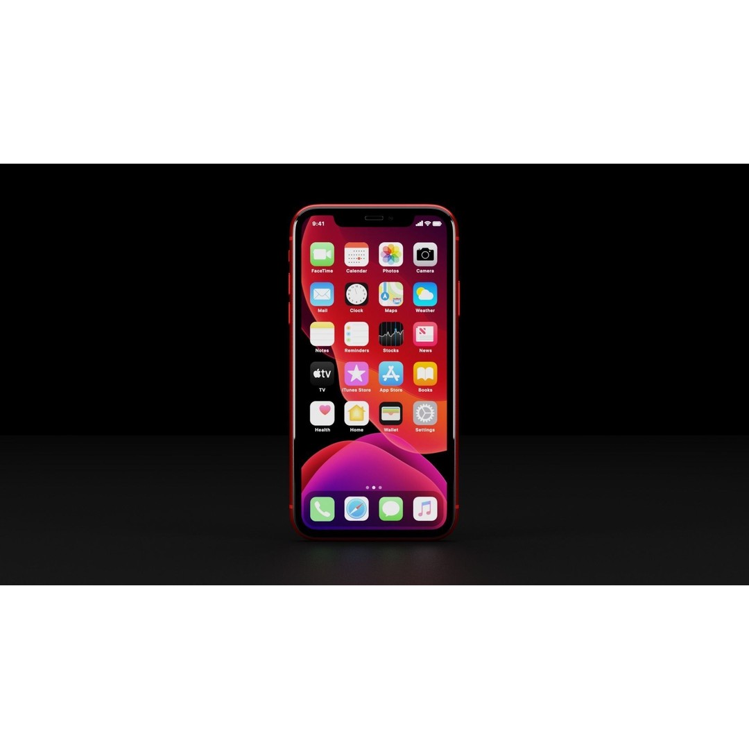 Apple iPhone 11 3D Model – Low Poly Game Asset, FBX, PBR Textures - View 8