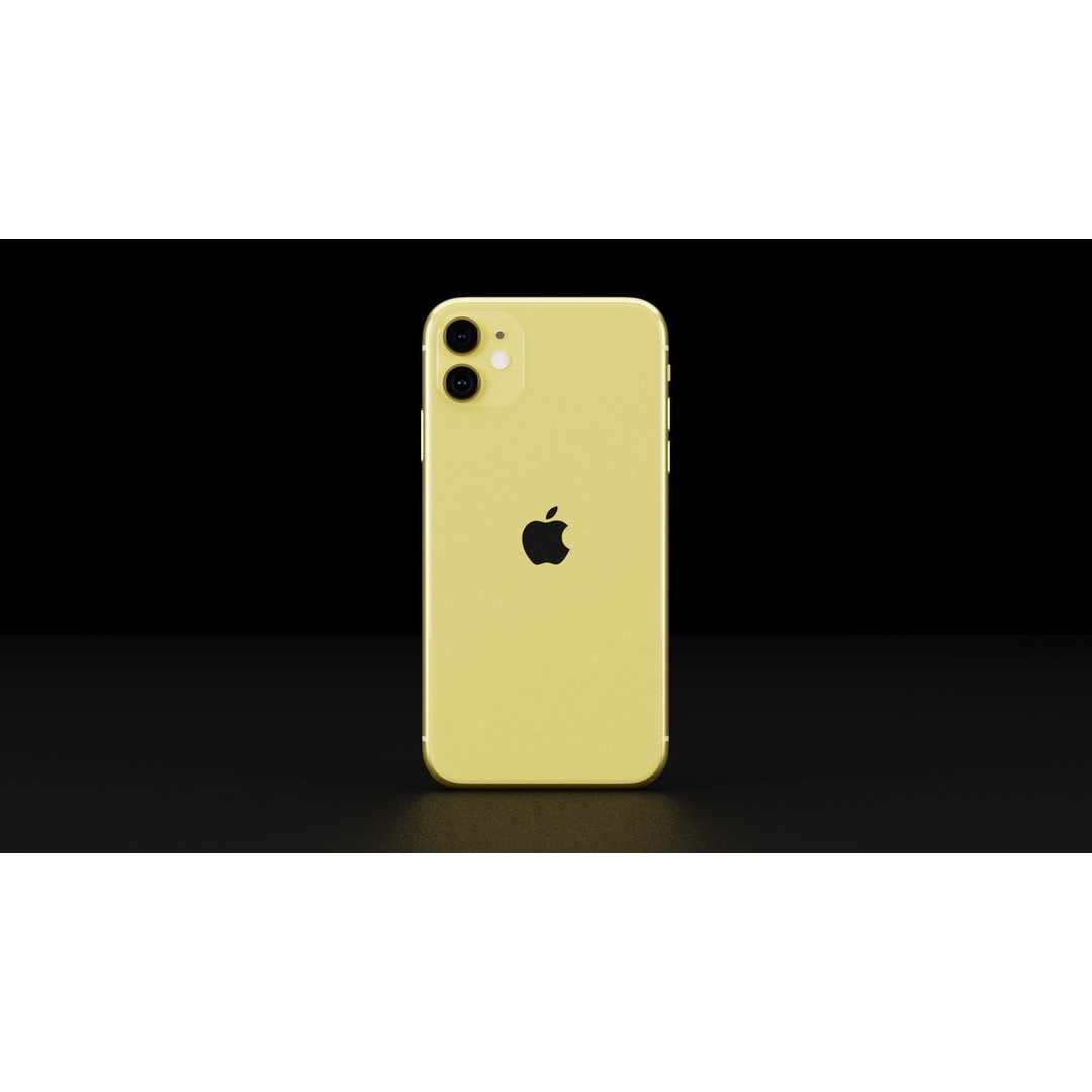 Apple iPhone 11 3D Model – Low Poly Game Asset, FBX, PBR Textures - View 9