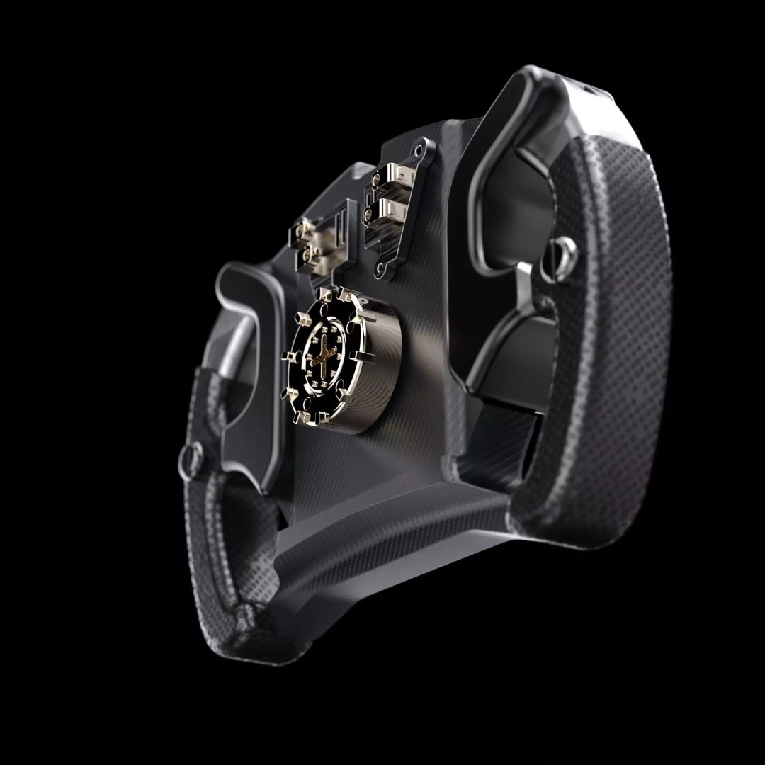 Racing Steering Wheel 3D Model – Modern Design, PBR Textures, FBX - View 11