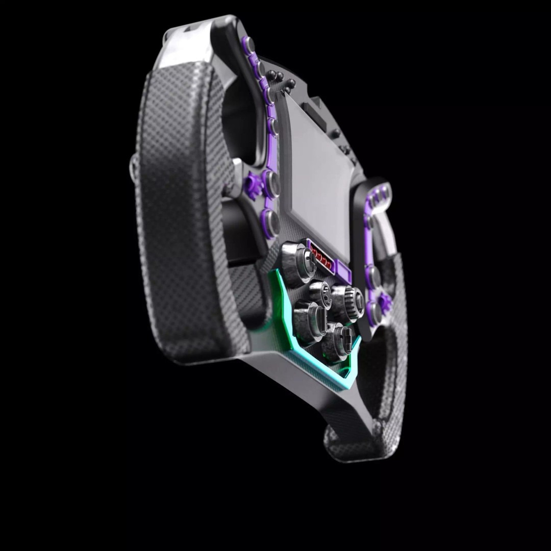Racing Steering Wheel 3D Model – Modern Design, PBR Textures, FBX - View 14
