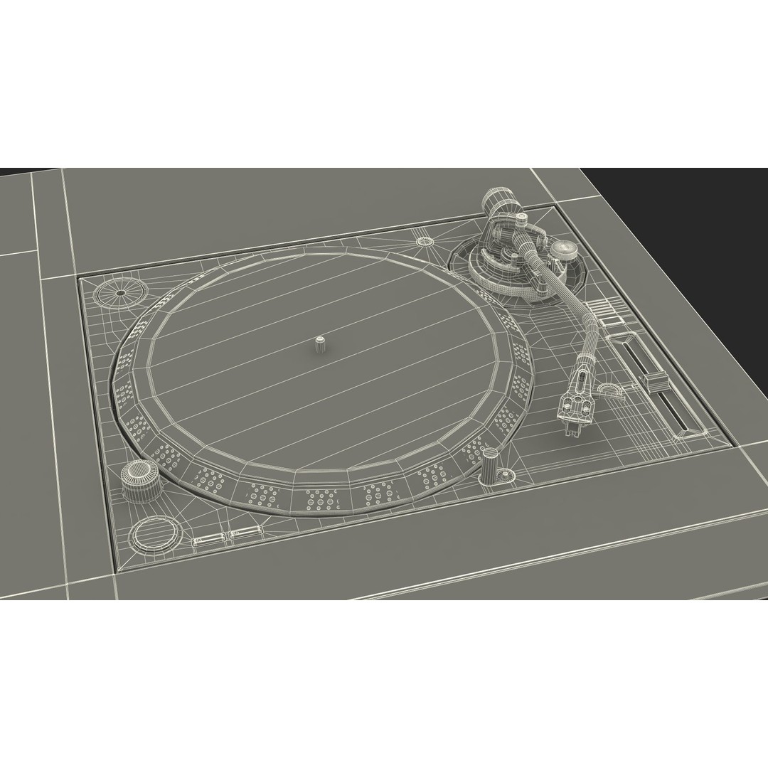 DJ Console 3D Model – Modern Mixer with Purple Lighting, PBR Textures