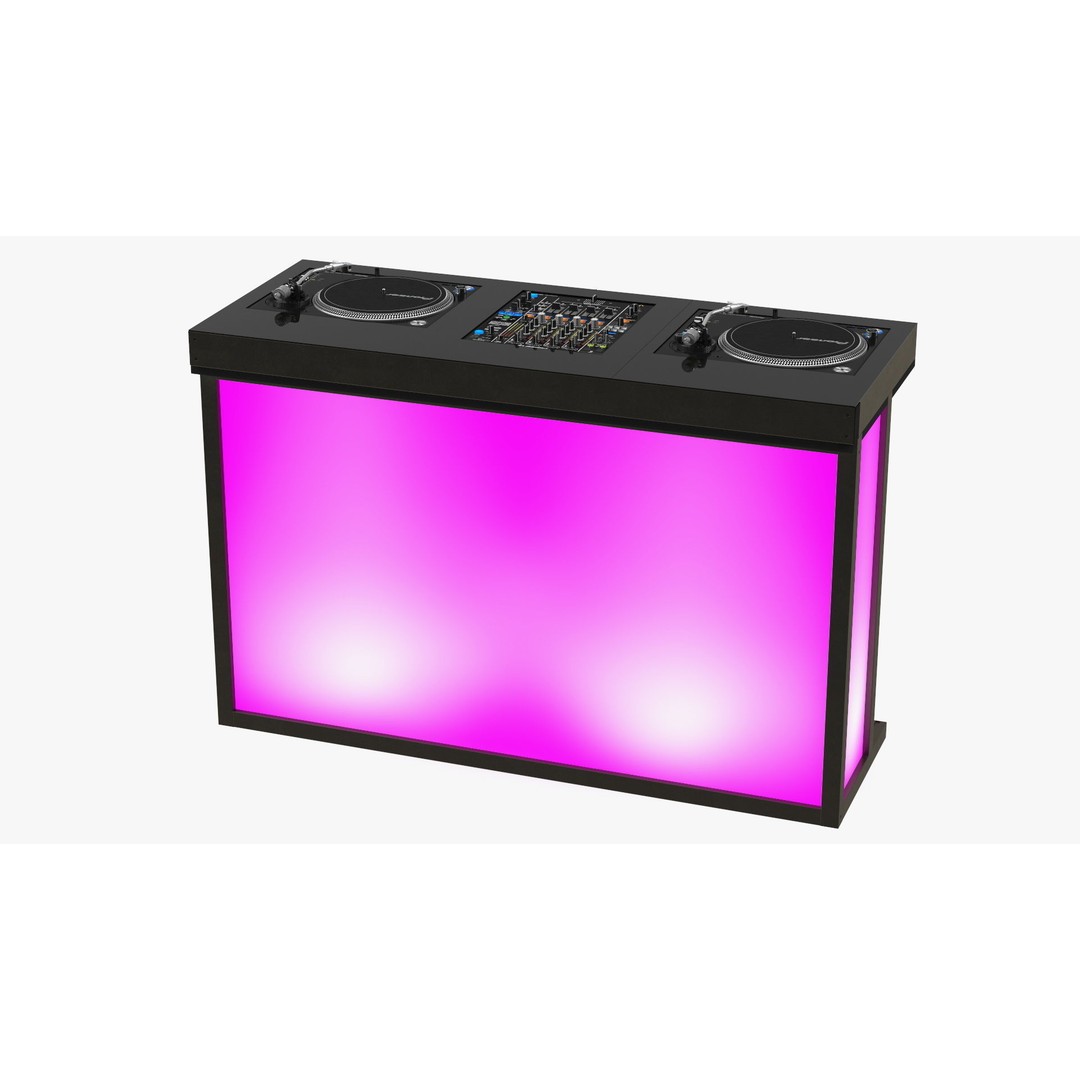 DJ Console 3D Model – Modern Mixer with Purple Lighting, PBR Textures - View 13