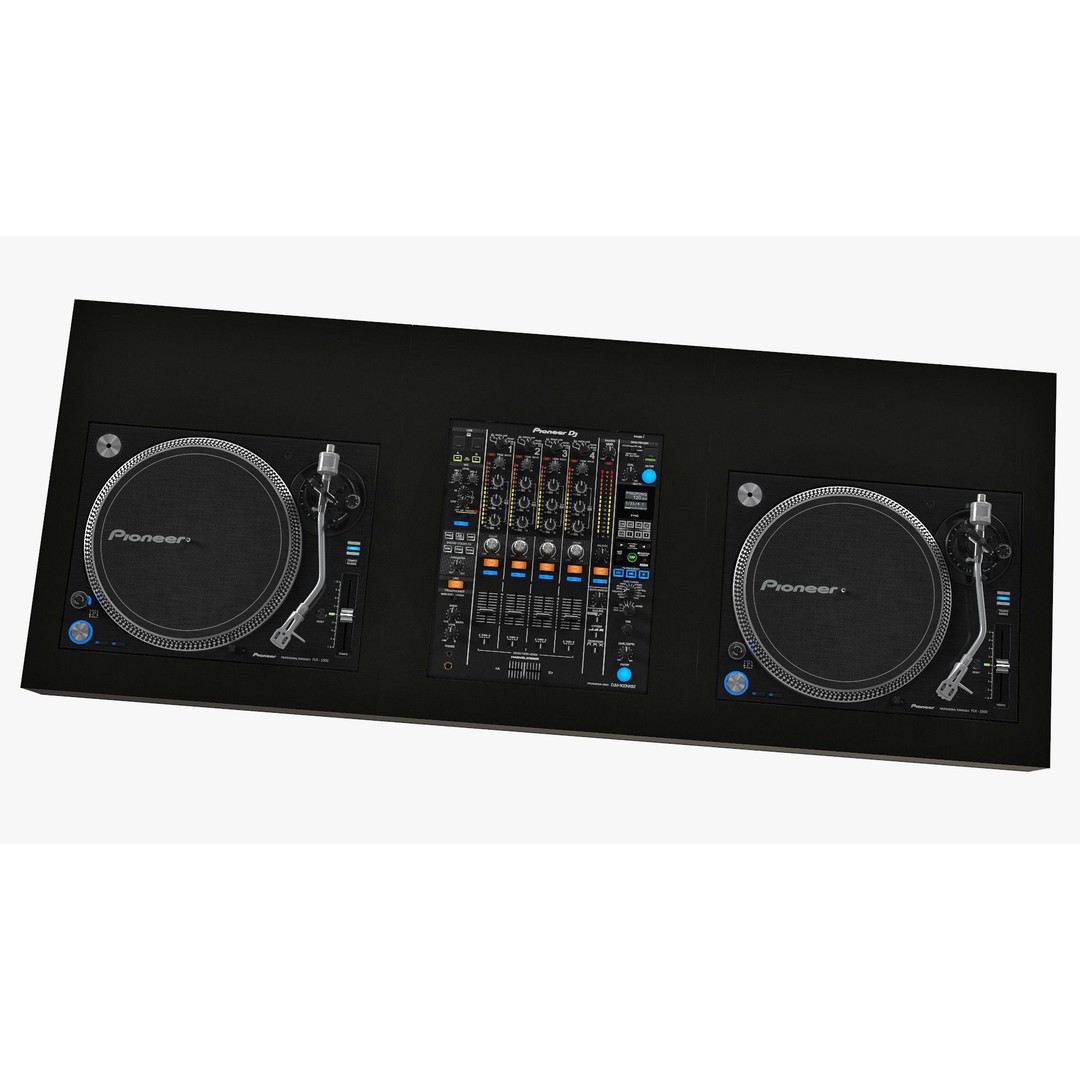 DJ Console 3D Model – Modern Mixer with Purple Lighting, PBR Textures - View 16
