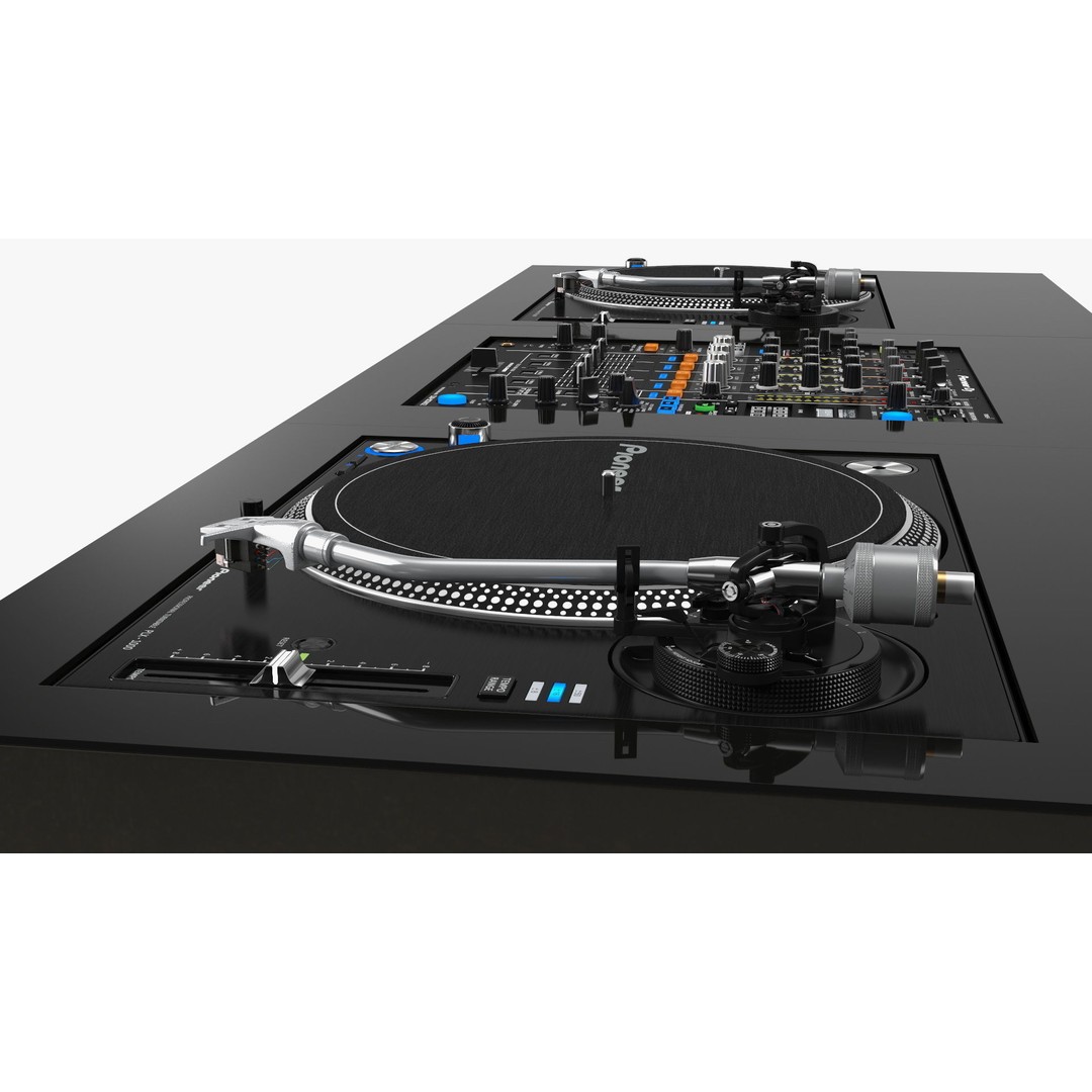 DJ Console 3D Model – Modern Mixer with Purple Lighting, PBR Textures - View 20
