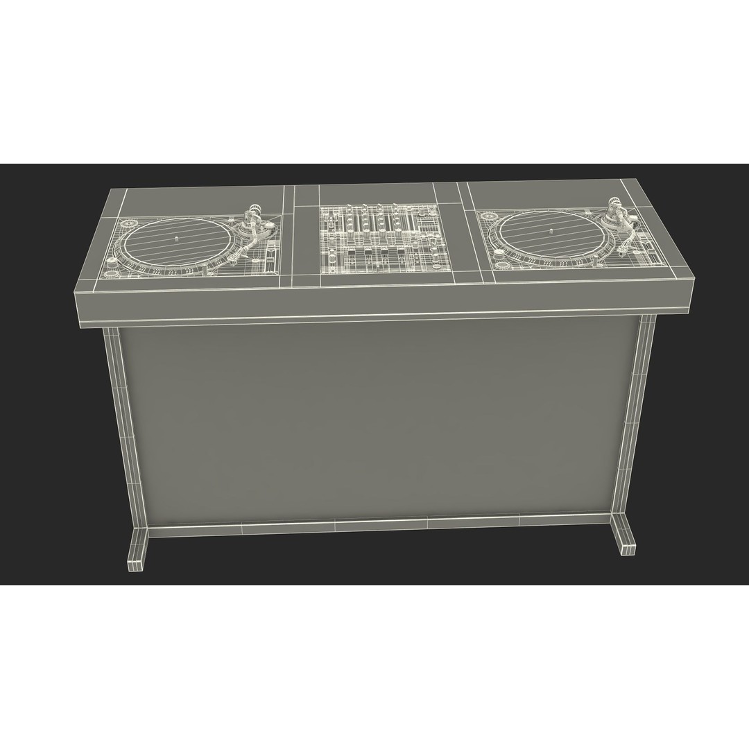 DJ Console 3D Model – Modern Mixer with Purple Lighting, PBR Textures - View 33