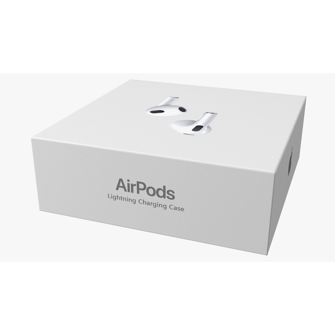 Box AirPods 3D Model – High Quality Cardboard Packaging, FBX - View 10
