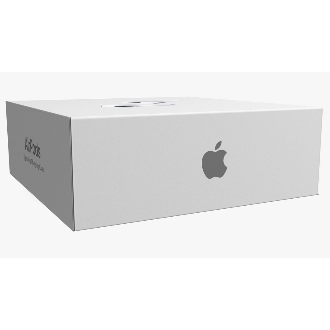 Box AirPods 3D Model – High Quality Cardboard Packaging, FBX - View 11