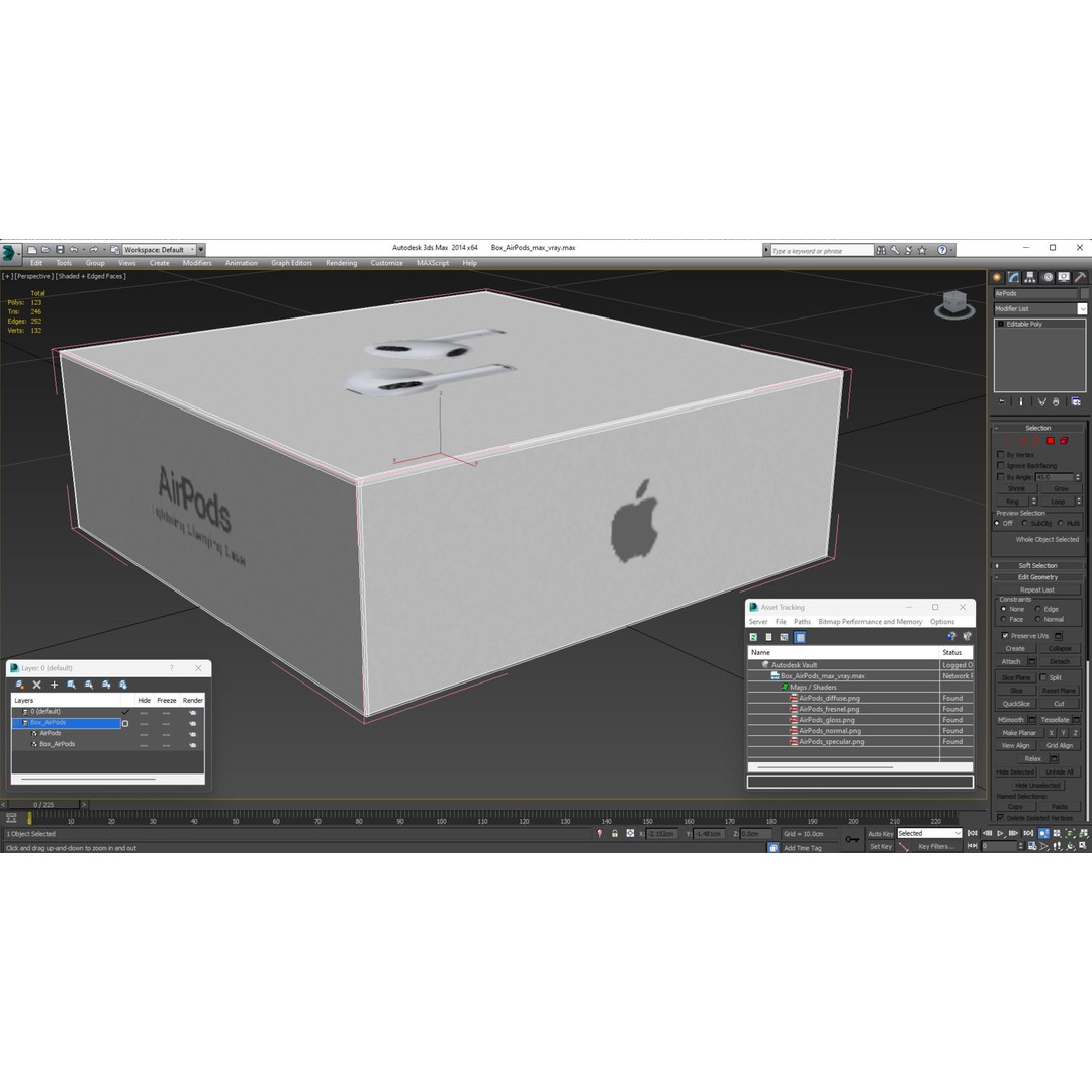 Box AirPods 3D Model – High Quality Cardboard Packaging, FBX - View 19