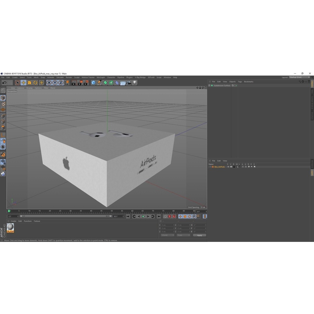 Box AirPods 3D Model – High Quality Cardboard Packaging, FBX - View 22