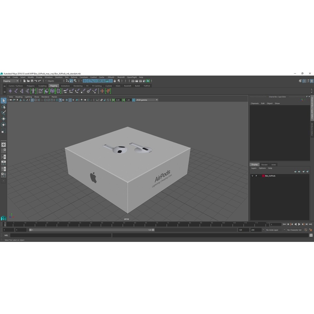 Box AirPods 3D Model – High Quality Cardboard Packaging, FBX - View 23
