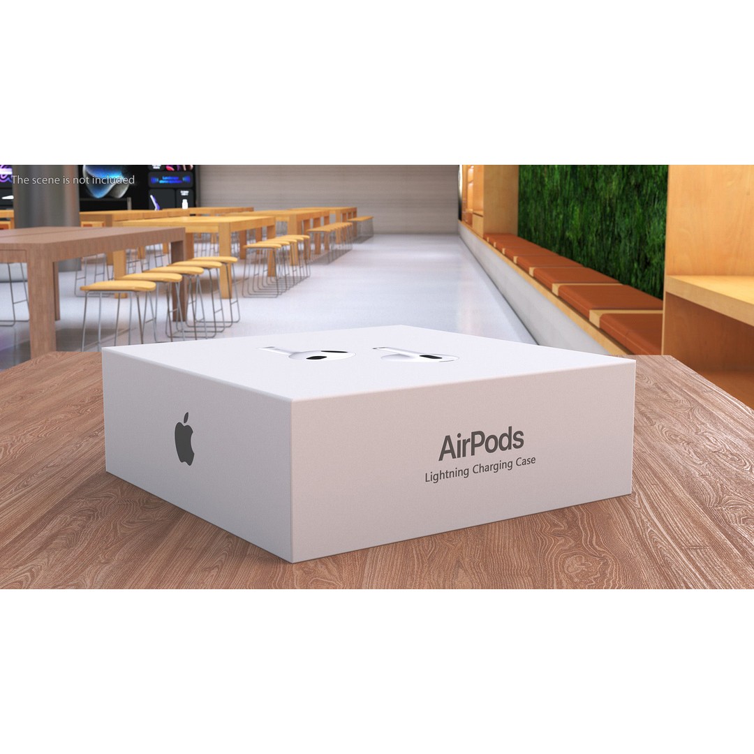 Box AirPods 3D Model – High Quality Cardboard Packaging, FBX - View 7