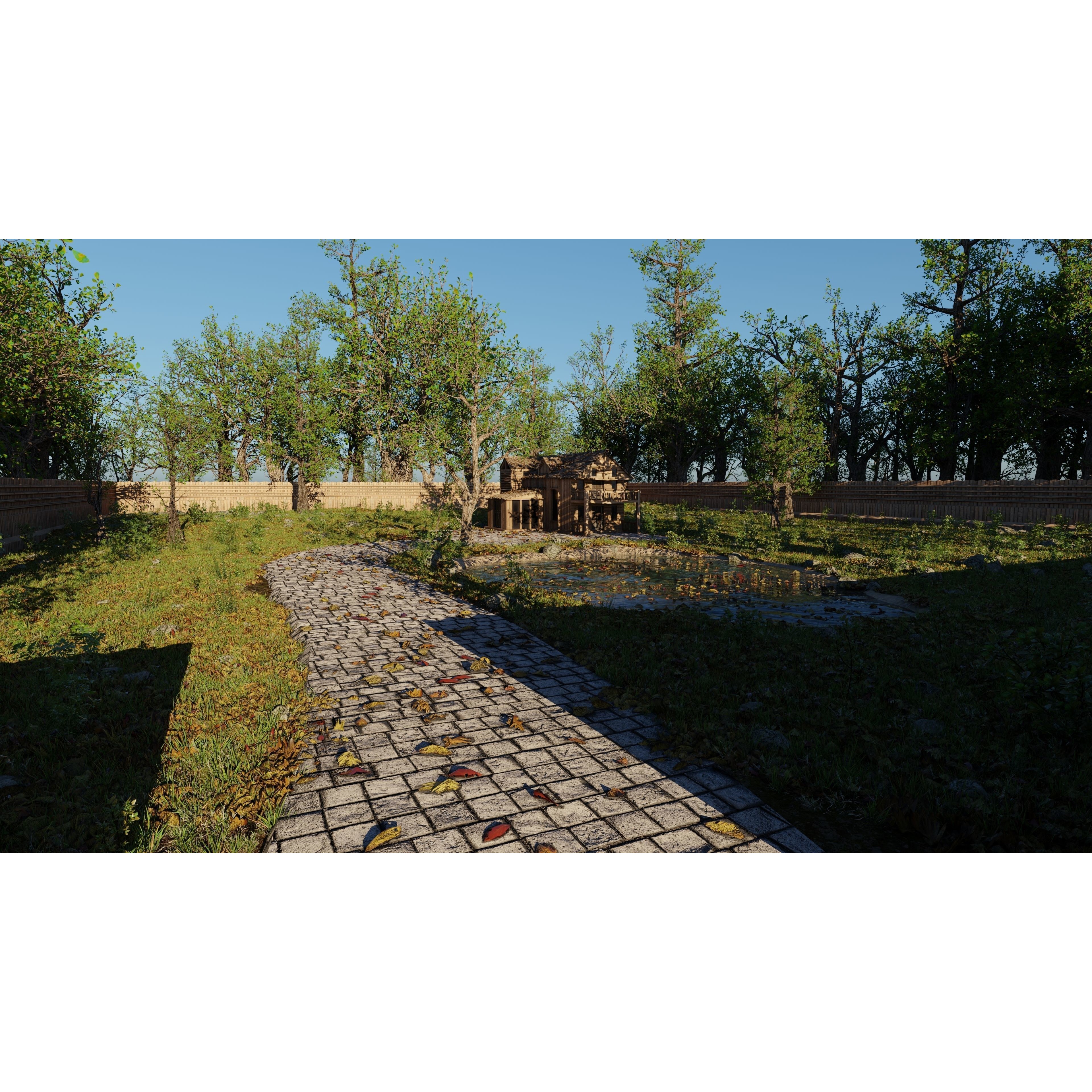 Abandoned Cabin Scene - Game-Ready 3D Model - View 10