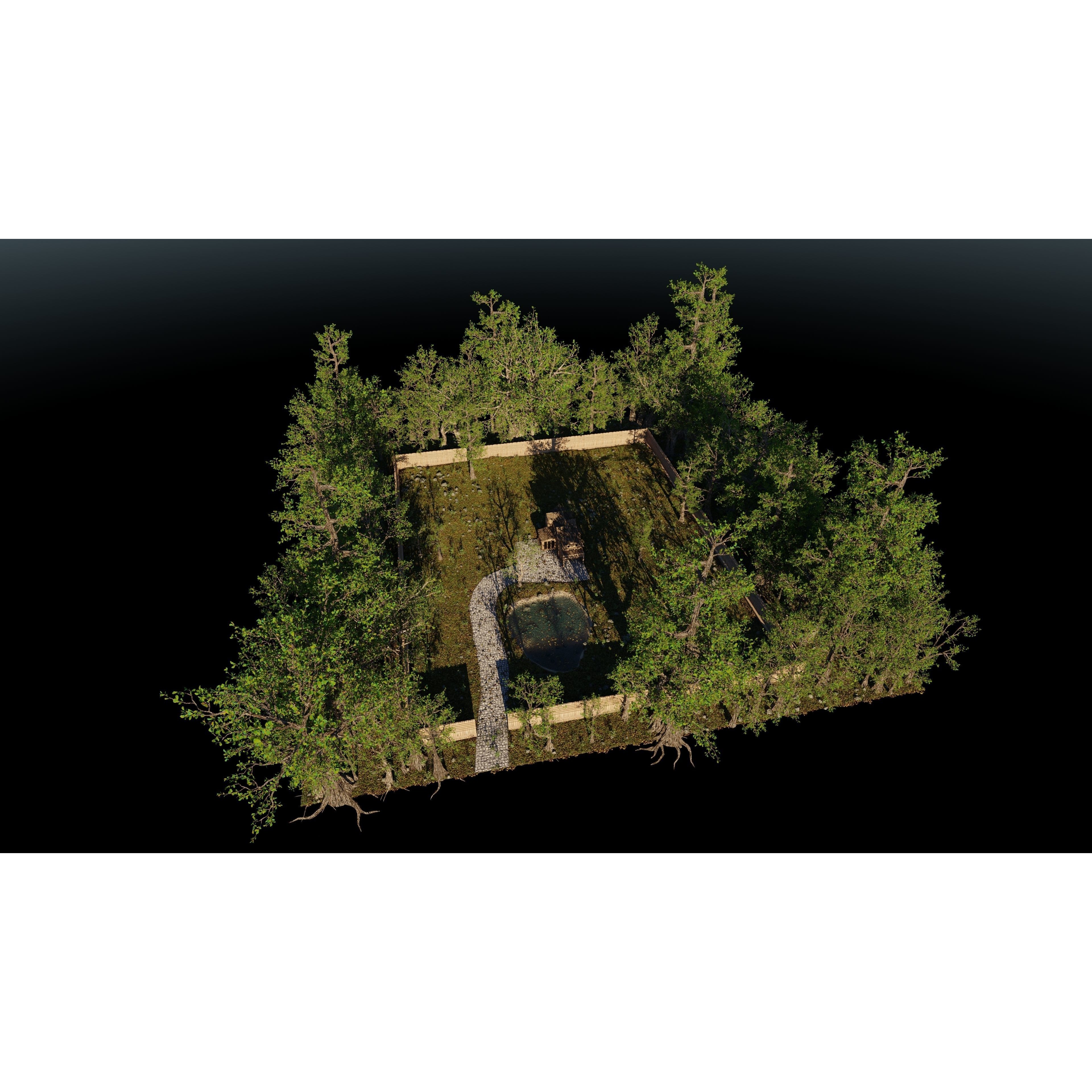 Abandoned Cabin Scene - Game-Ready 3D Model - View 14
