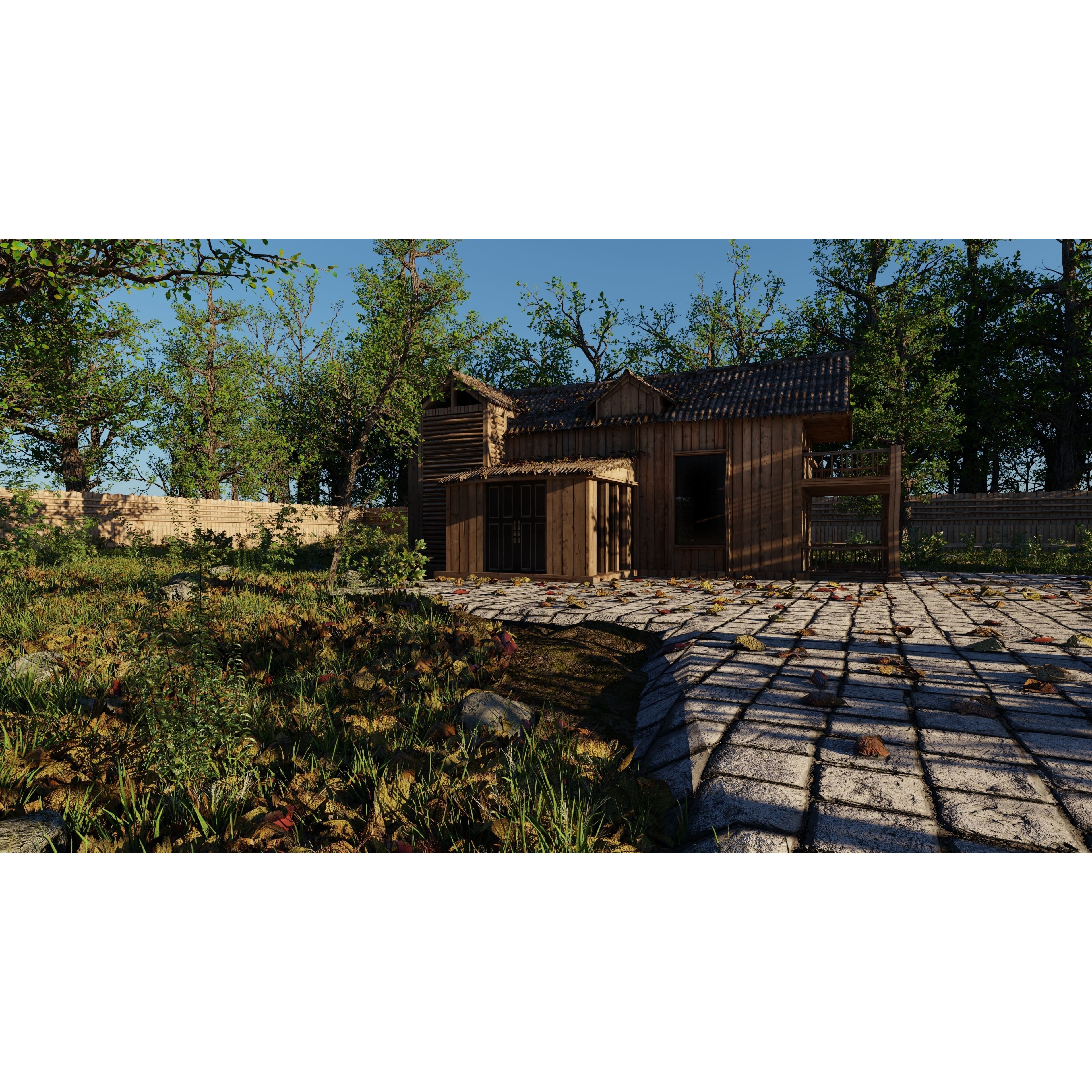Abandoned Cabin Scene - Game-Ready 3D Model - View 5