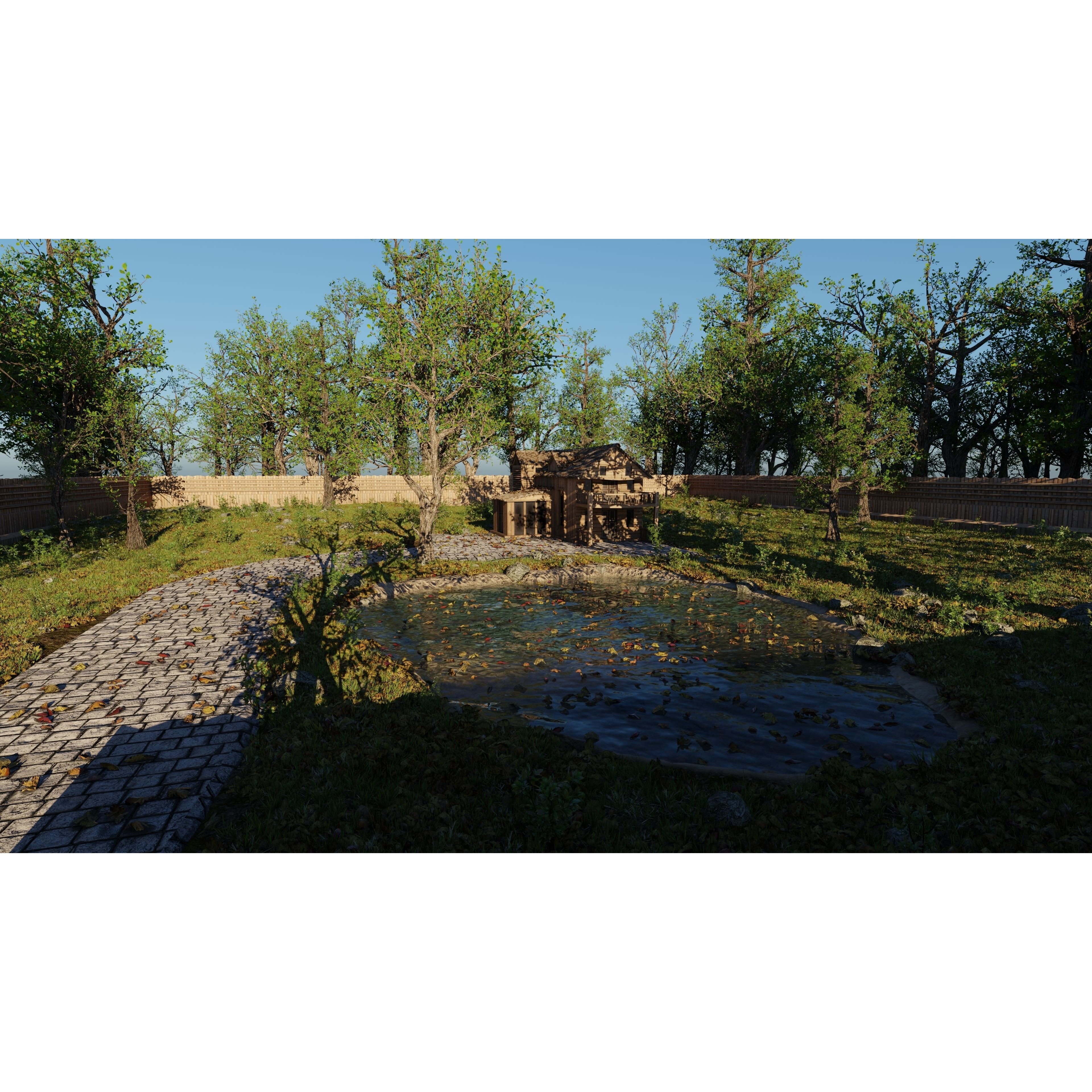 Abandoned Cabin Scene - Game-Ready 3D Model - View 7