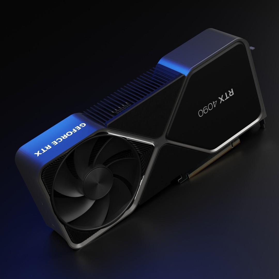 RTX 4090 3D Model – High Detail Gaming GPU with PBR Textures - View 12