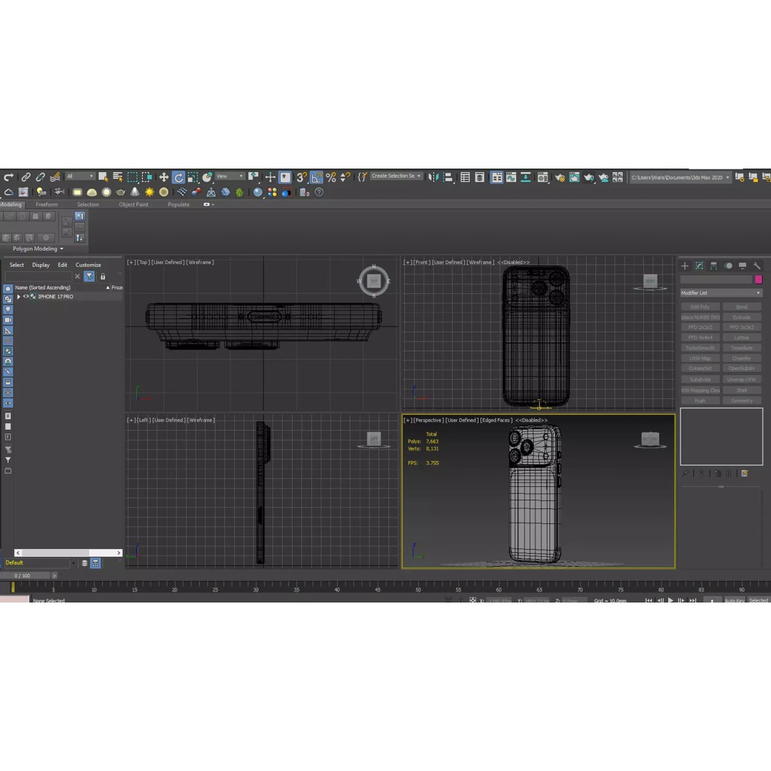 Apple iPhone 17 Pro 3D Model – Realistic PBR Game Asset, FBX, OBJ - View 18