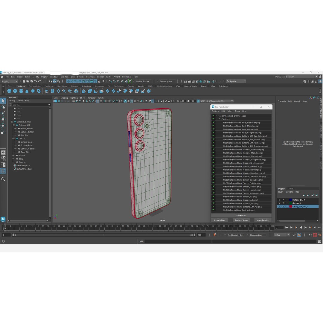 Samsung Galaxy S25 Plus 3D Model – Low Poly PBR Render, FBX, OBJ - View 15
