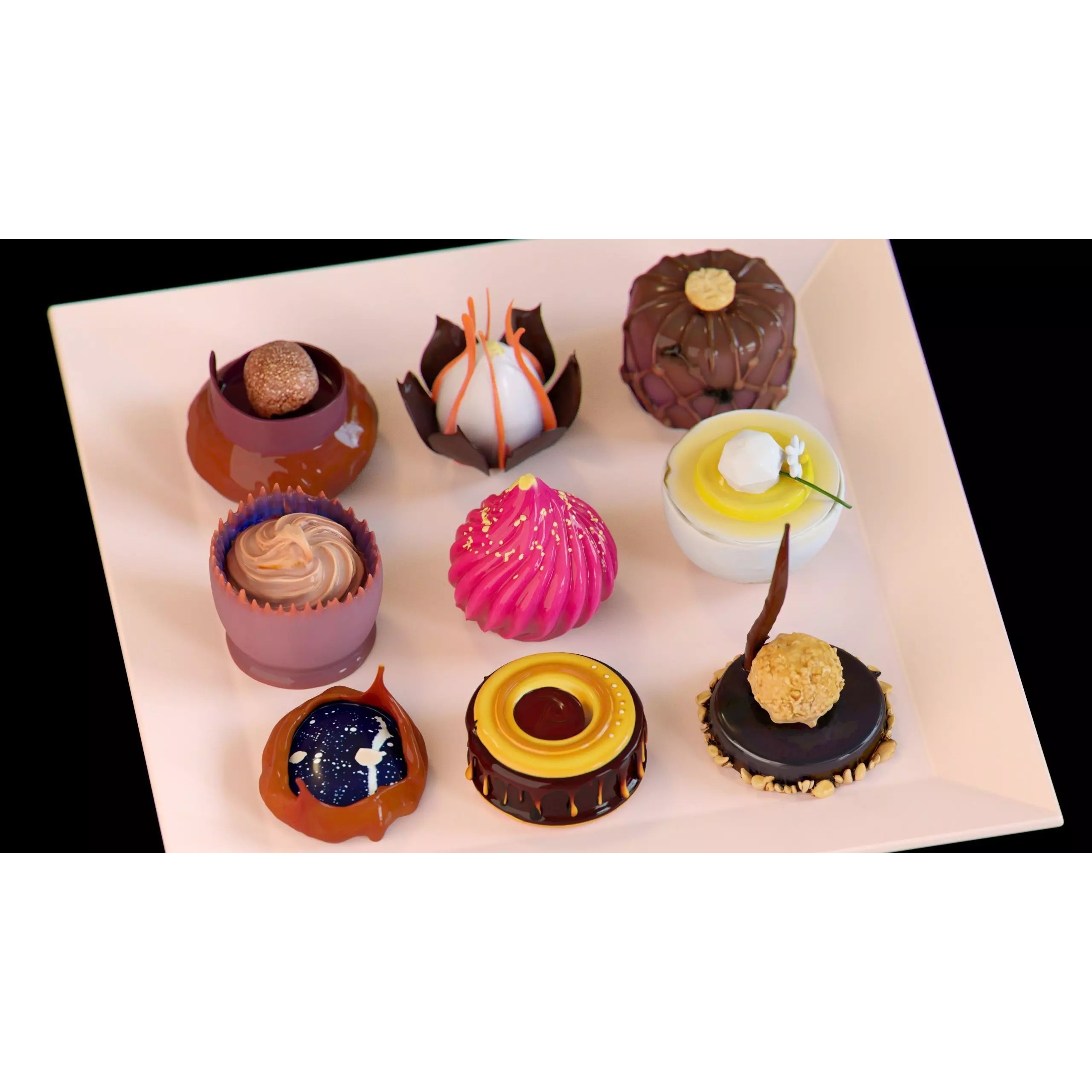 Sweet Dessert Pack - Low-Poly Game-Ready 3D Model - View 24