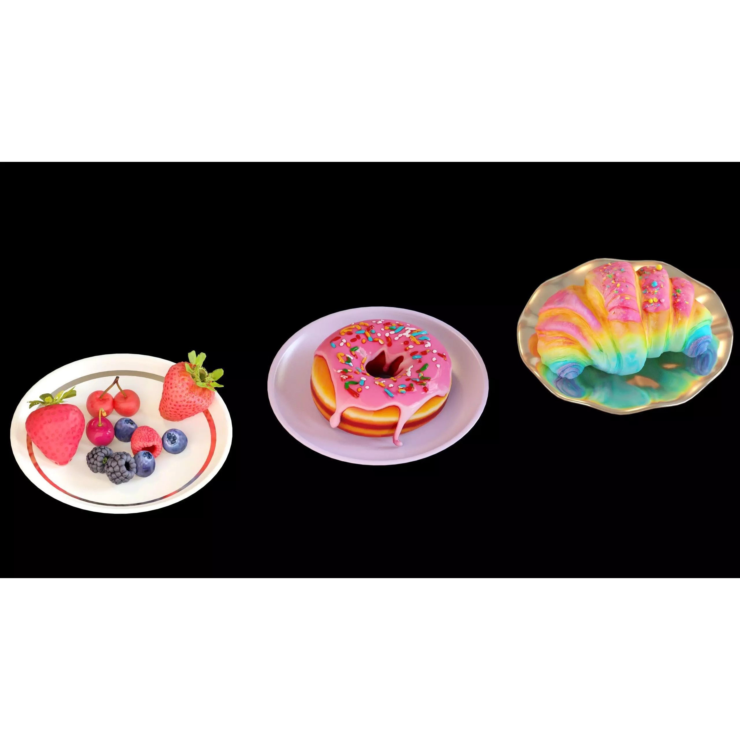 Sweet Dessert Pack - Low-Poly Game-Ready 3D Model - View 28