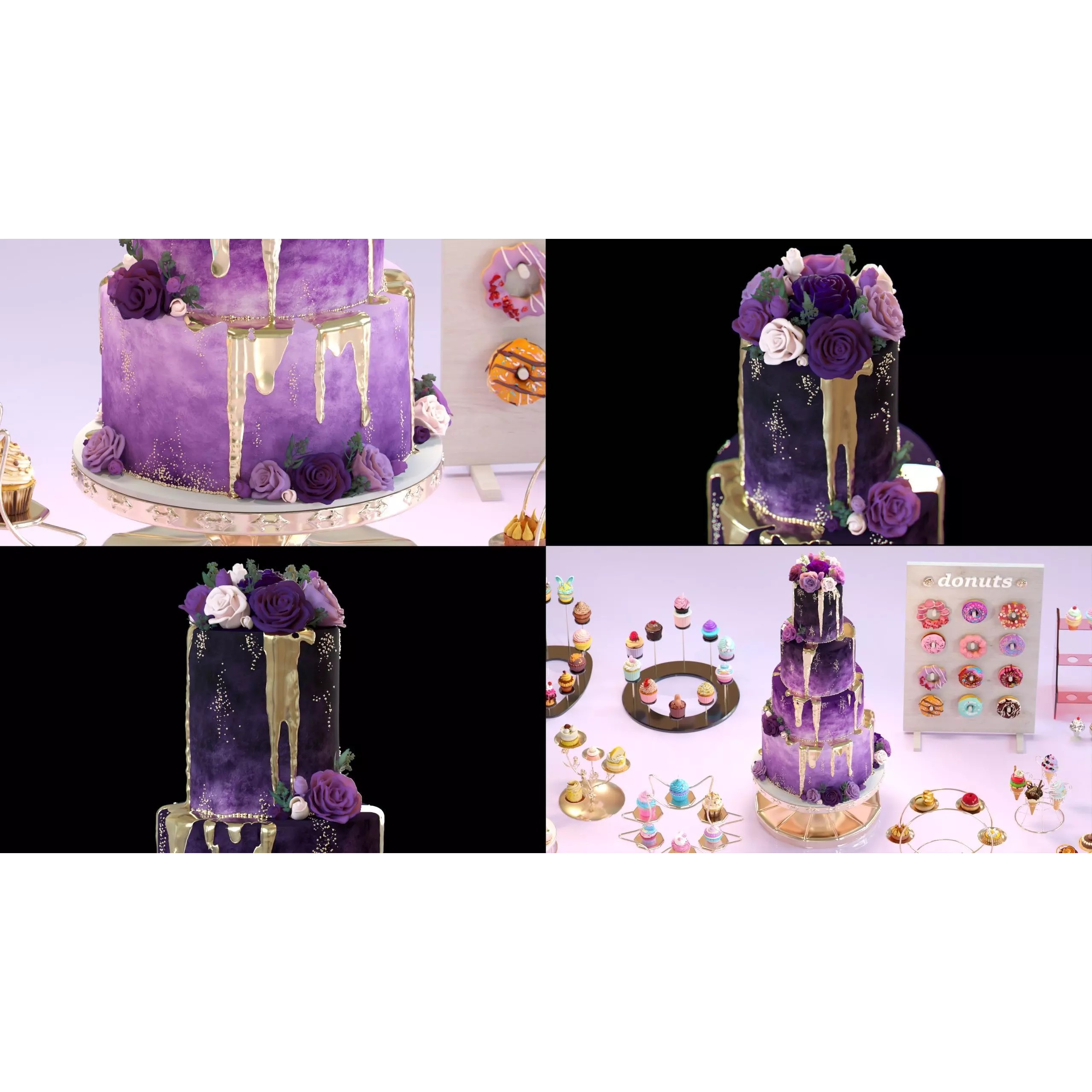 Sweet Dessert Pack - Low-Poly Game-Ready 3D Model - View 4