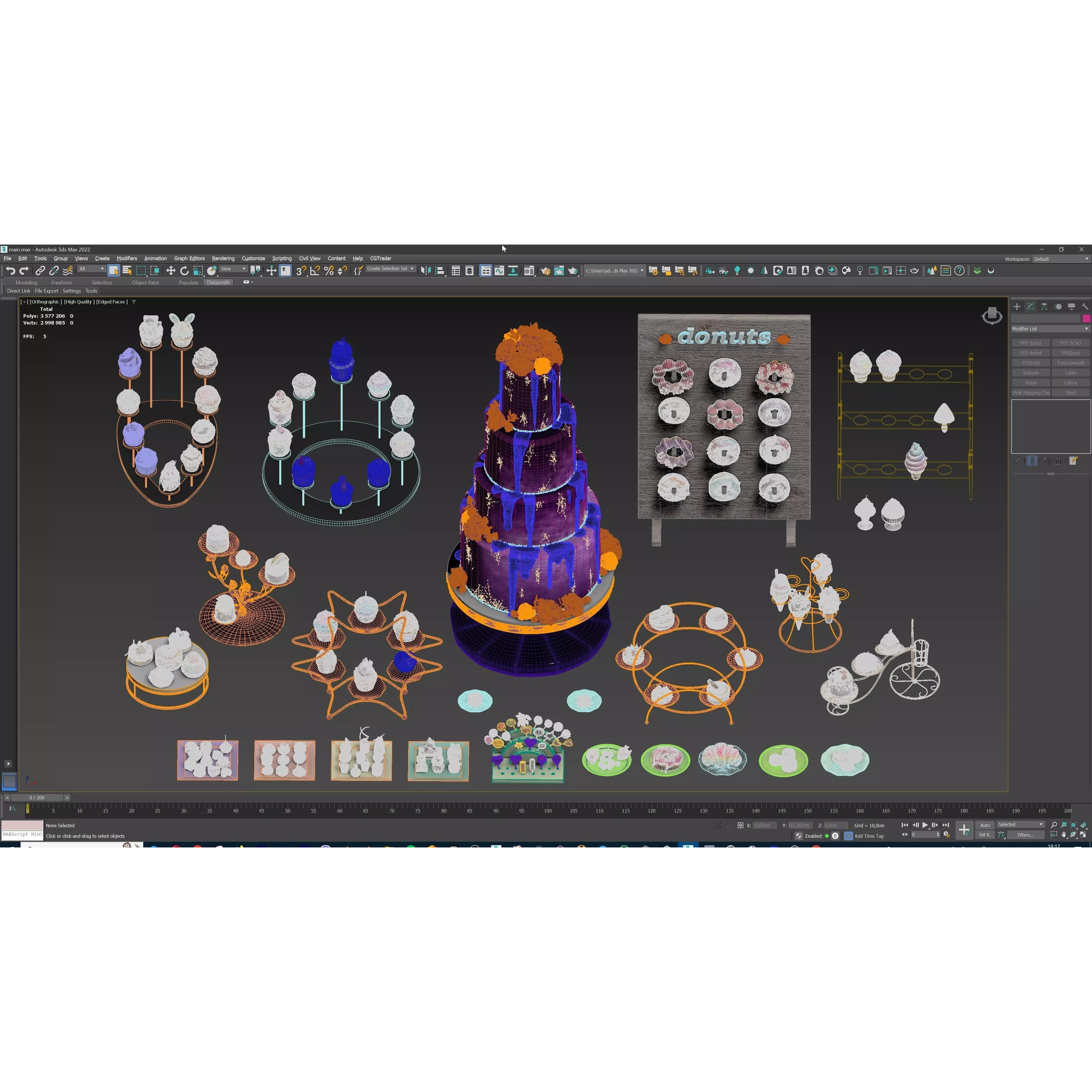 Sweet Dessert Pack - Low-Poly Game-Ready 3D Model - View 49