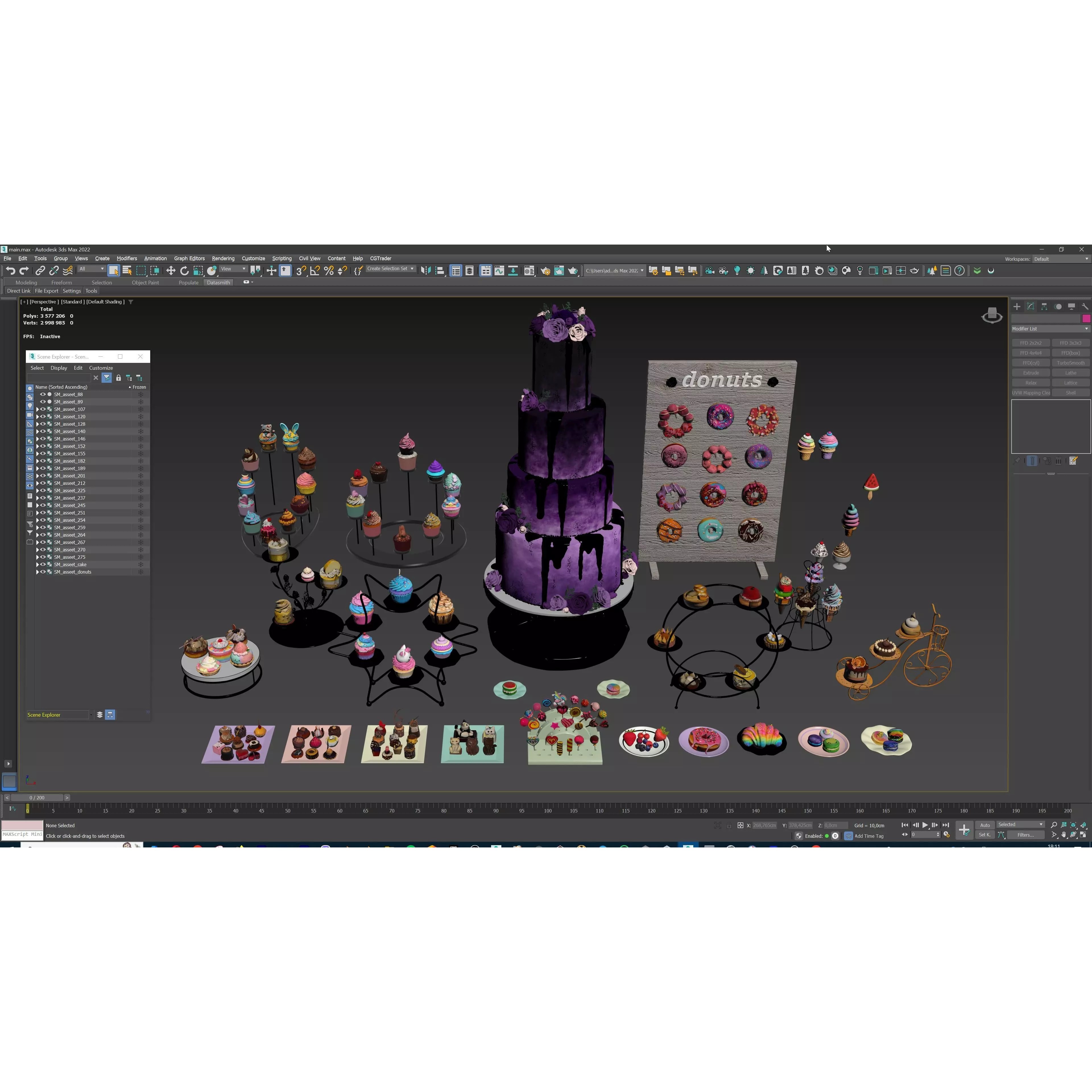 Sweet Dessert Pack - Low-Poly Game-Ready 3D Model - View 54