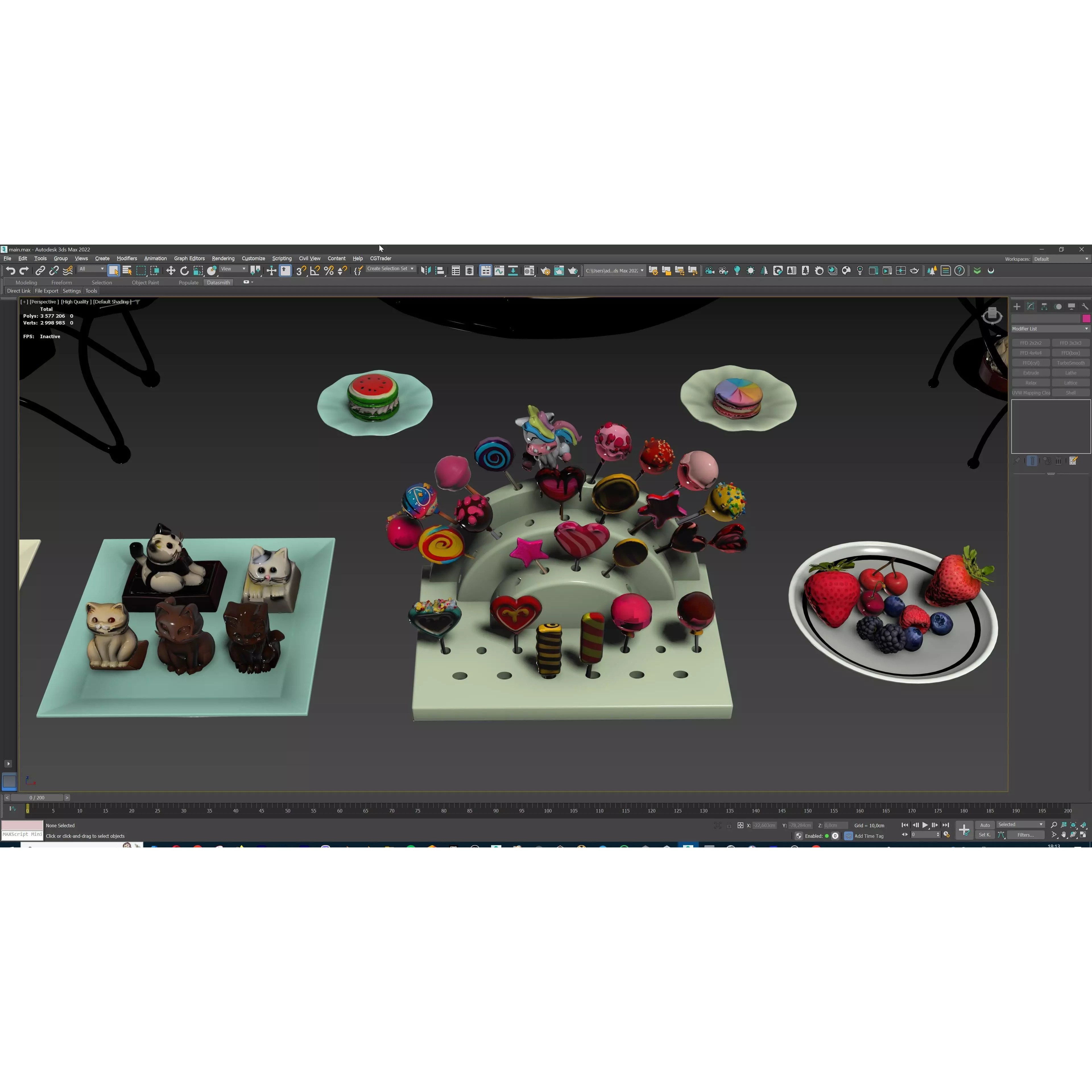 Sweet Dessert Pack - Low-Poly Game-Ready 3D Model - View 55