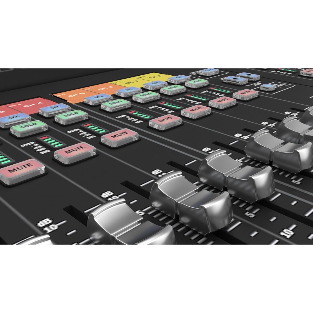 Roland M-5000 Mixing Console 3D Model – High Poly PBR Asset, FBX - View 19