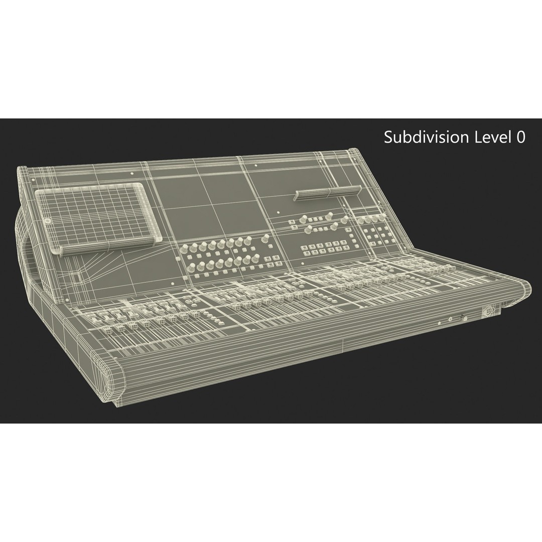 Roland M-5000 Mixing Console 3D Model – High Poly PBR Asset, FBX - View 21