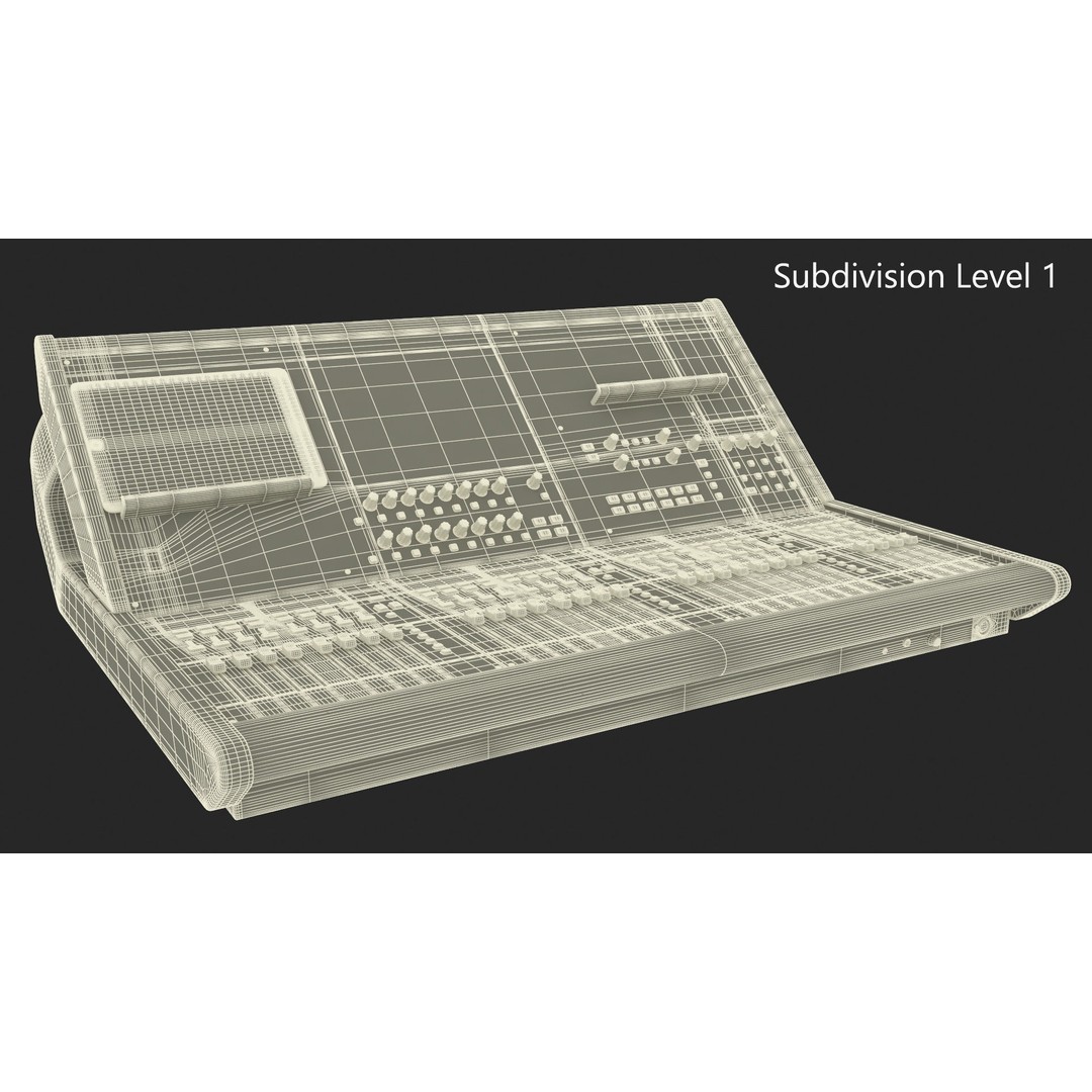 Roland M-5000 Mixing Console 3D Model – High Poly PBR Asset, FBX - View 22