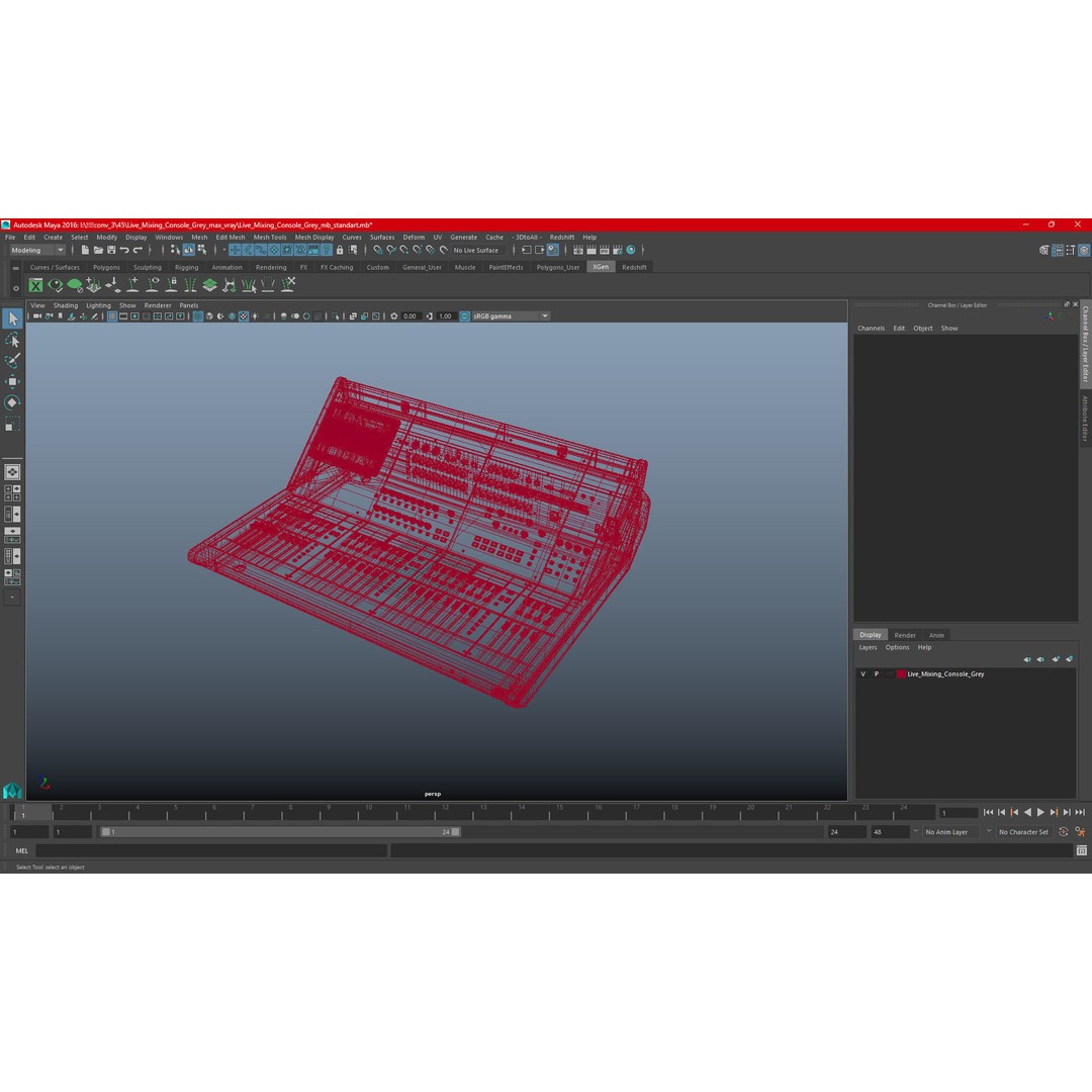 Roland M-5000 Mixing Console 3D Model – High Poly PBR Asset, FBX - View 27