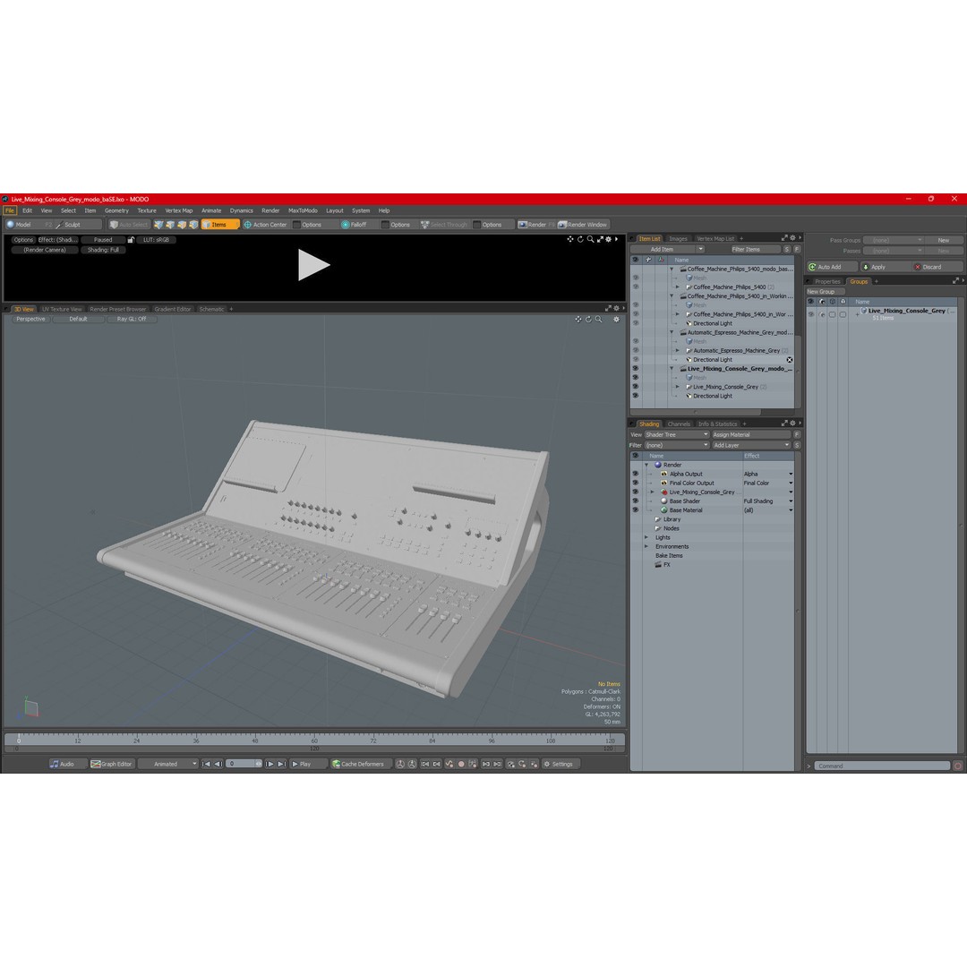 Roland M-5000 Mixing Console 3D Model – High Poly PBR Asset, FBX - View 29