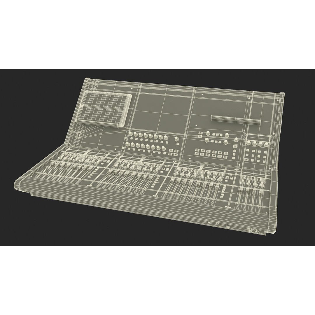 Roland M-5000 Mixing Console 3D Model – High Poly PBR Asset, FBX - View 32