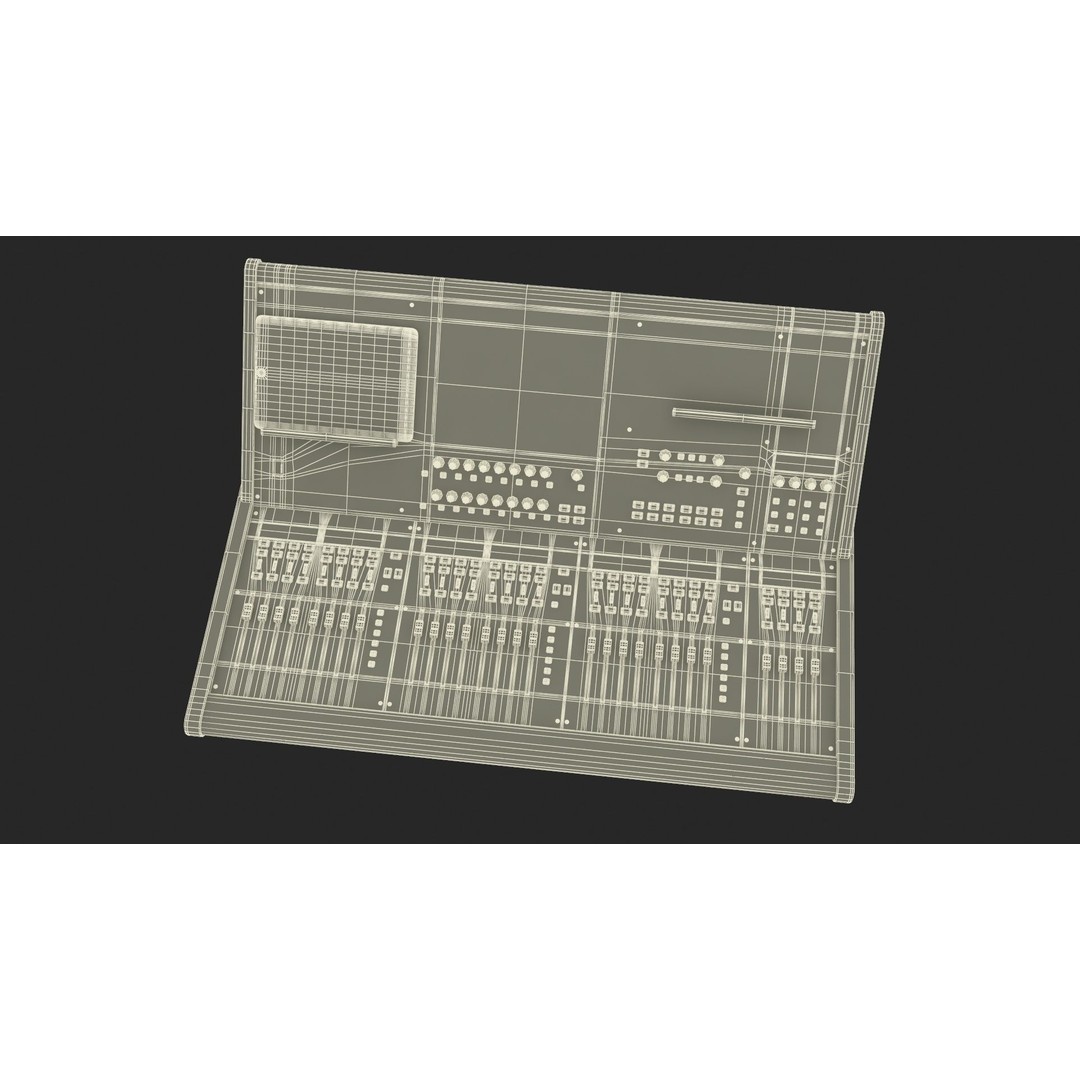 Roland M-5000 Mixing Console 3D Model – High Poly PBR Asset, FBX - View 34
