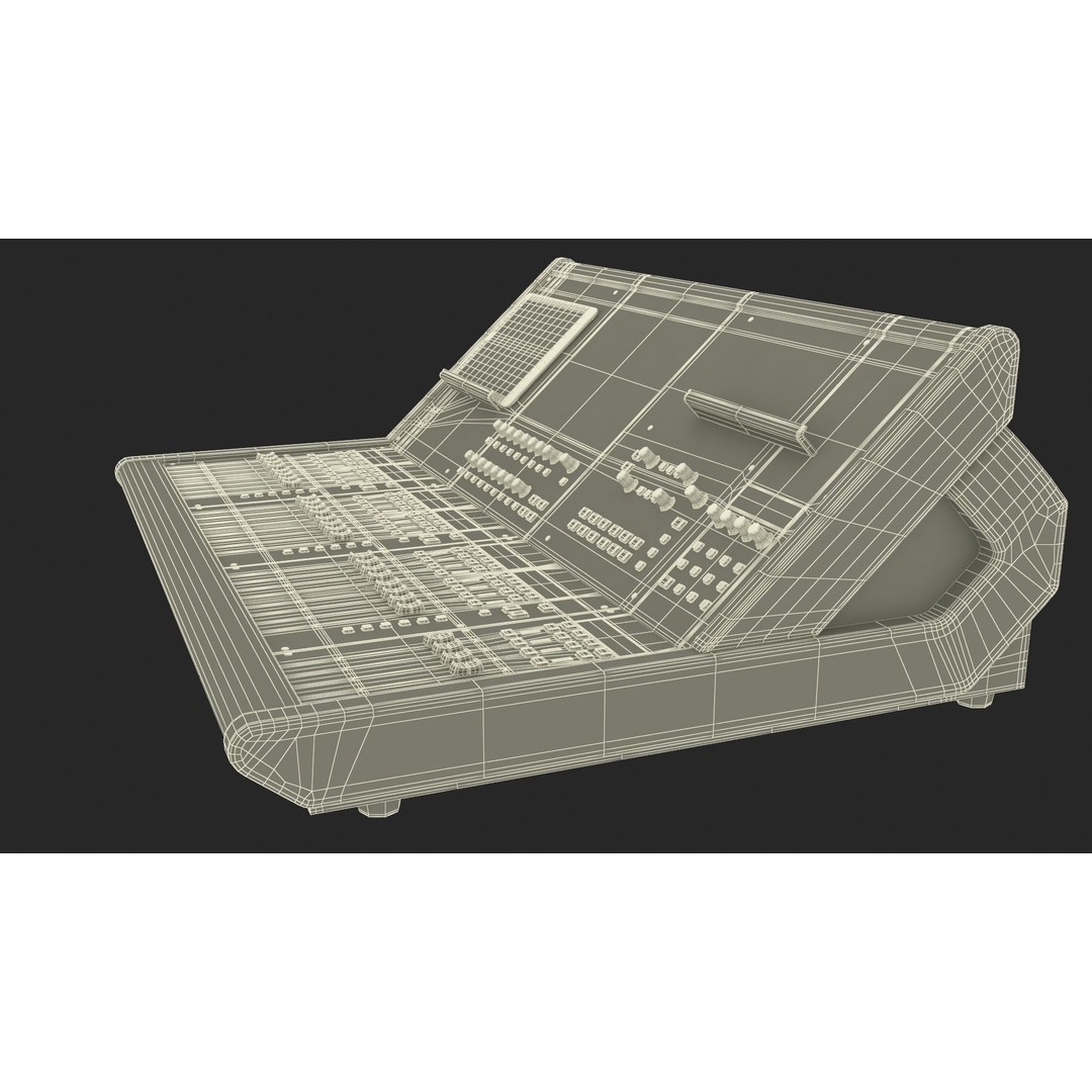 Roland M-5000 Mixing Console 3D Model – High Poly PBR Asset, FBX - View 36
