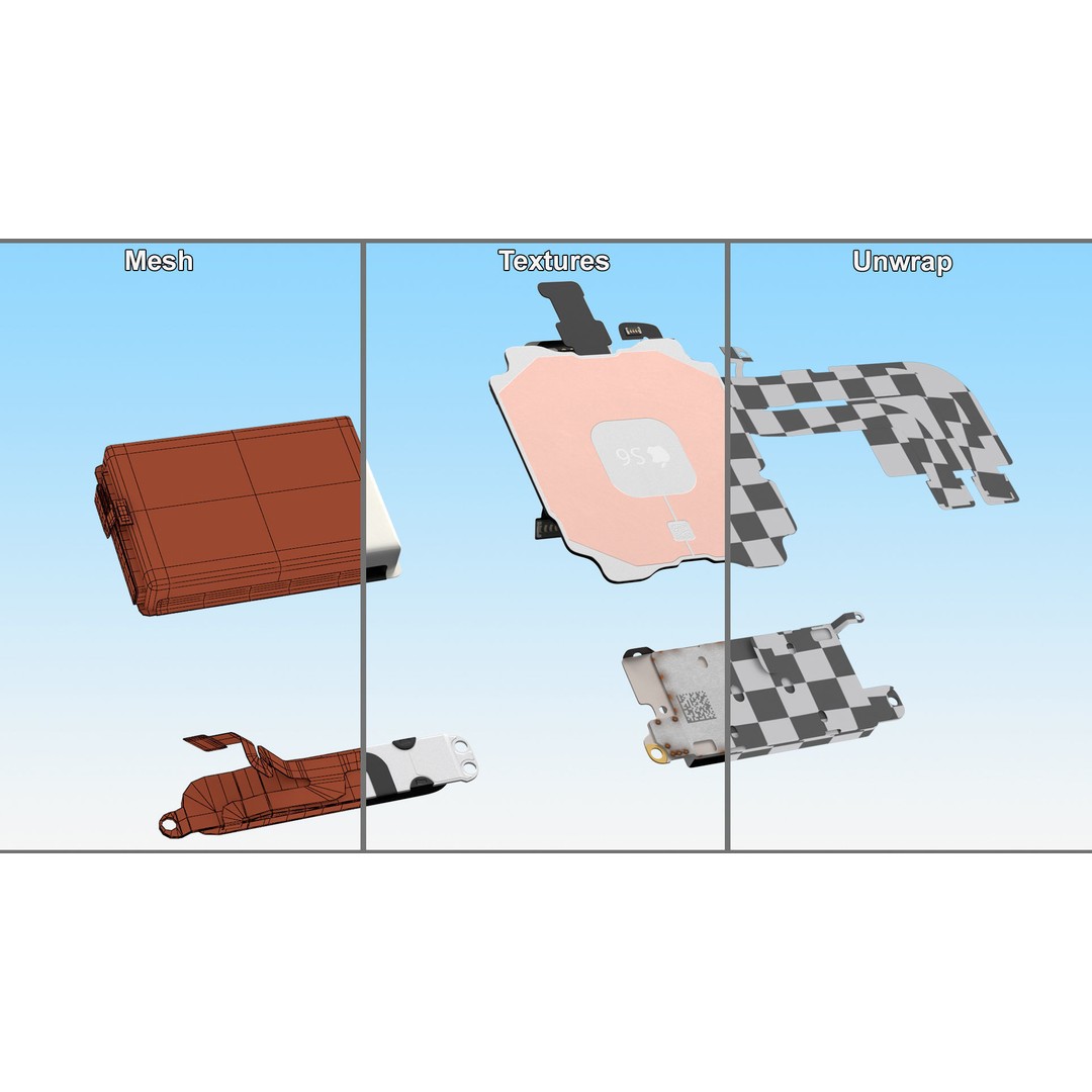 Apple Watch Series SE Spare Parts 3D Model – Detailed Disassembled Parts - View 15