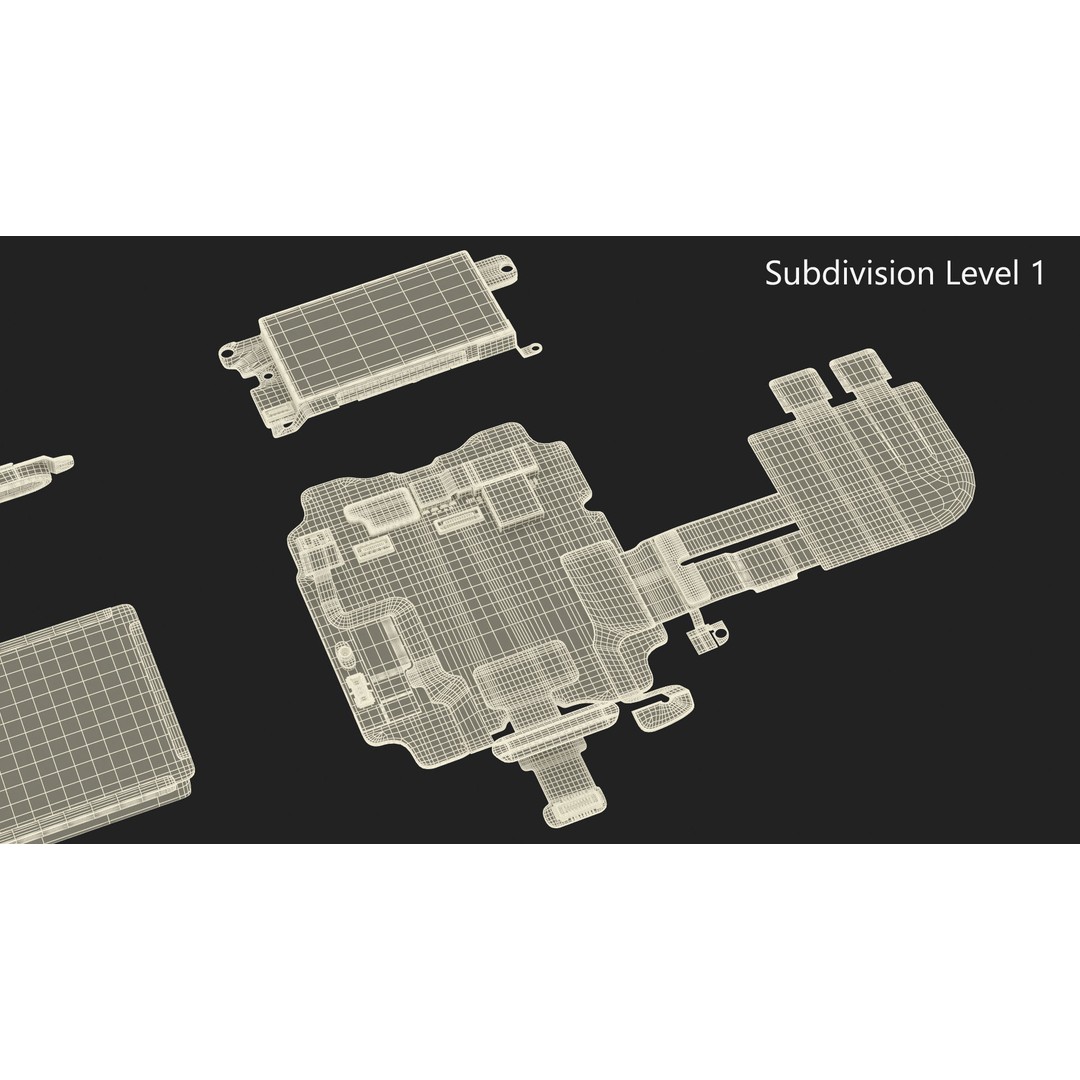 Apple Watch Series SE Spare Parts 3D Model – Detailed Disassembled Parts - View 17
