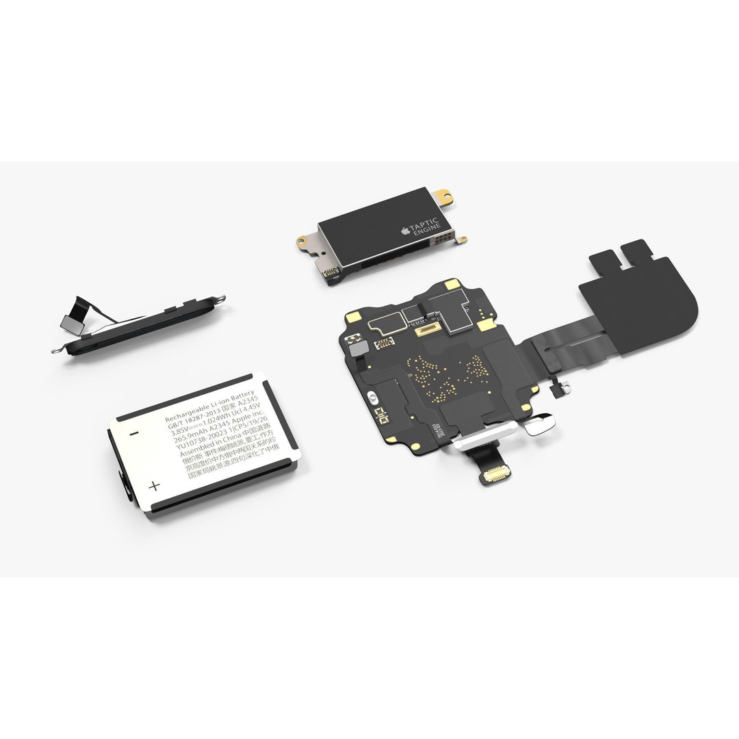 Apple Watch Series SE Spare Parts 3D Model – Detailed Disassembled Parts - View 2