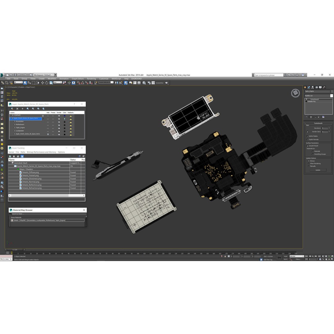 Apple Watch Series SE Spare Parts 3D Model – Detailed Disassembled Parts - View 20
