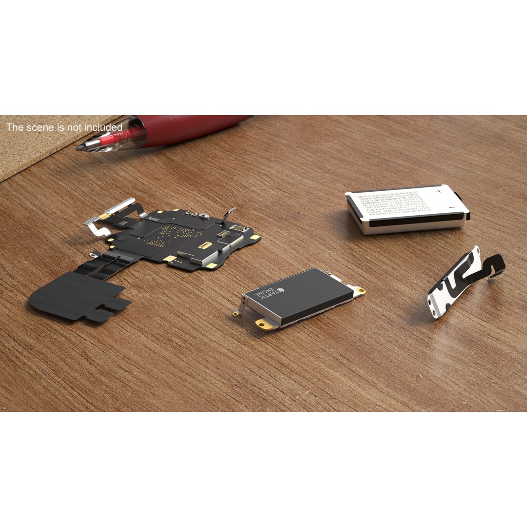 Apple Watch Series SE Spare Parts 3D Model – Detailed Disassembled Parts - View 4