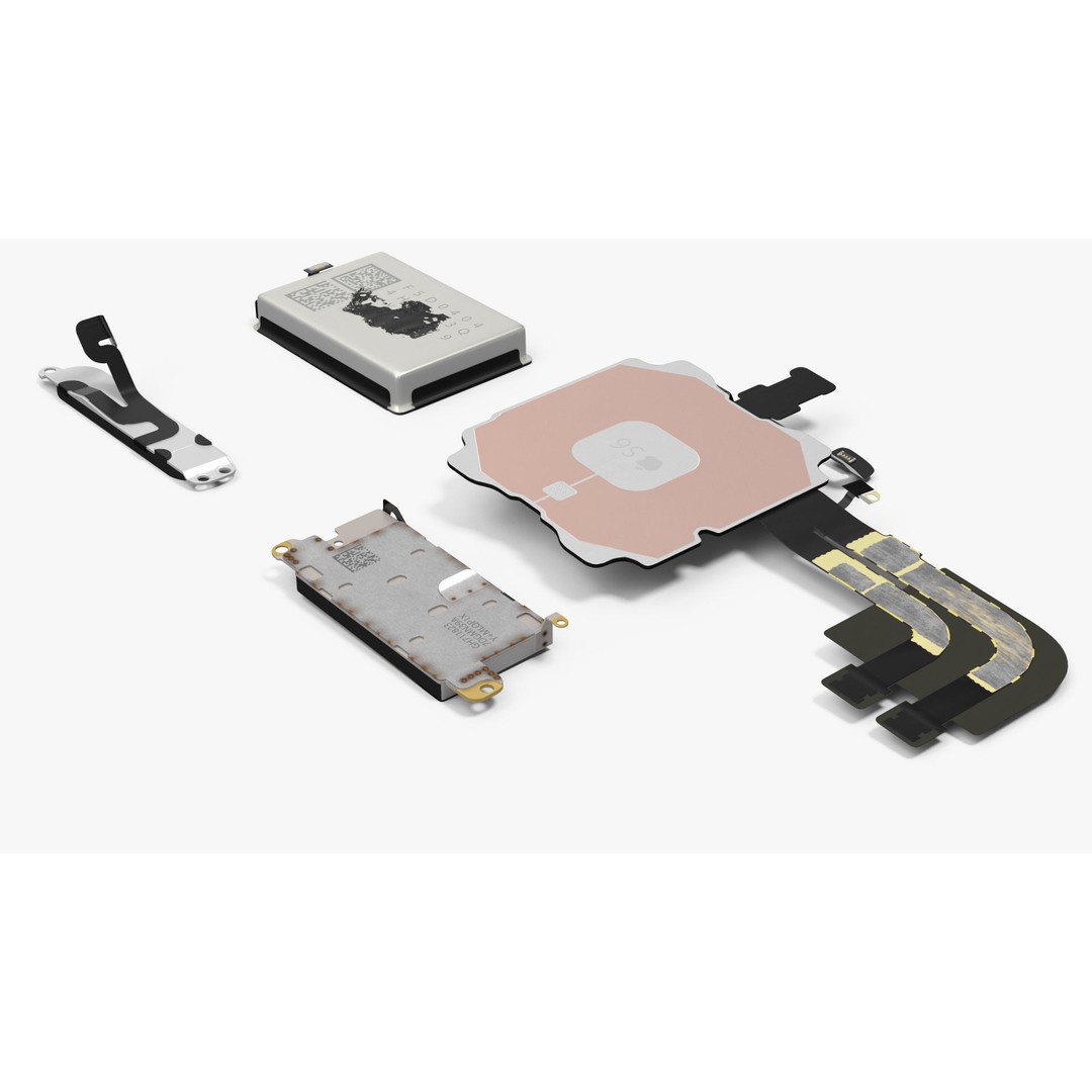 Apple Watch Series SE Spare Parts 3D Model – Detailed Disassembled Parts - View 8