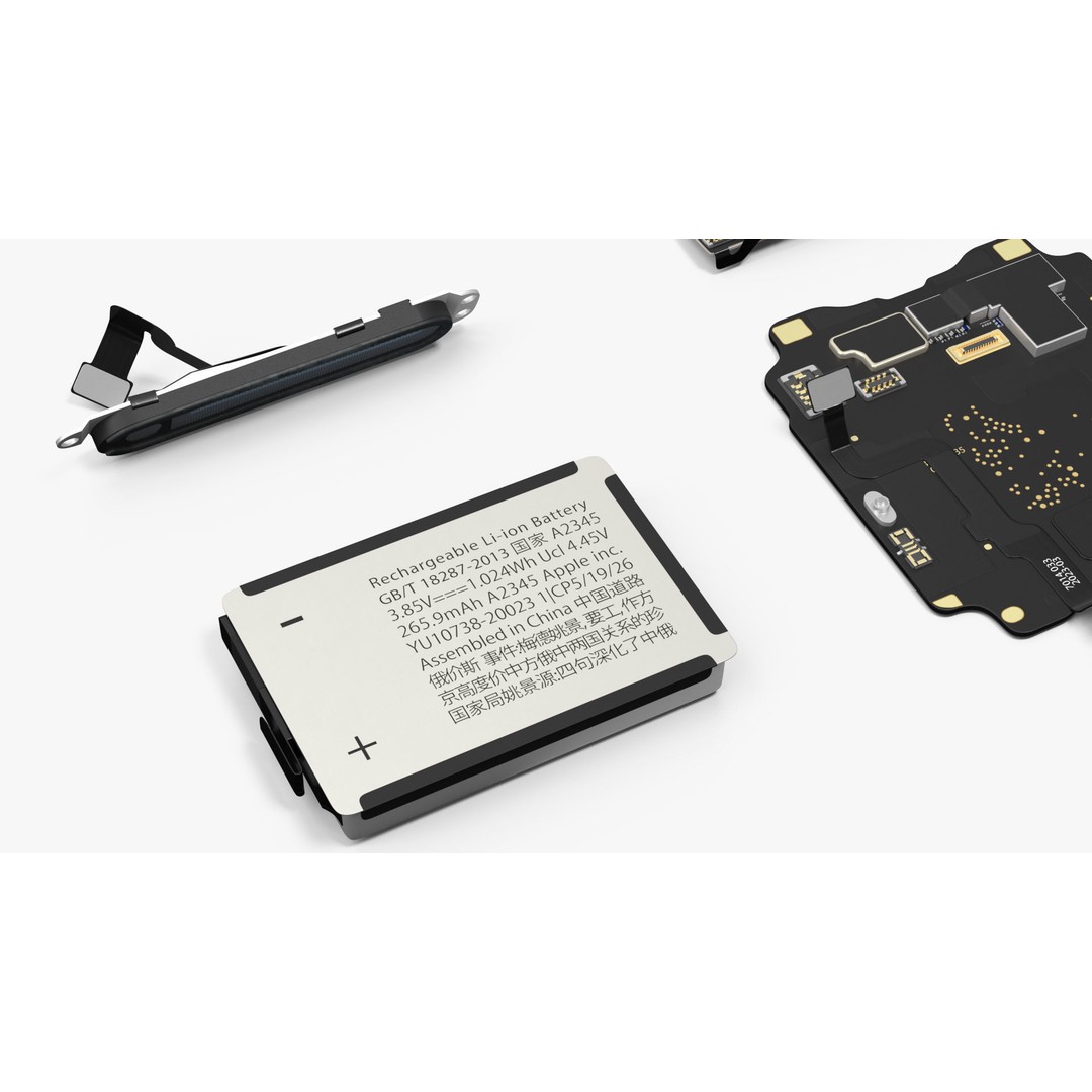 Apple Watch Series SE Spare Parts 3D Model – Detailed Disassembled Parts - View 9