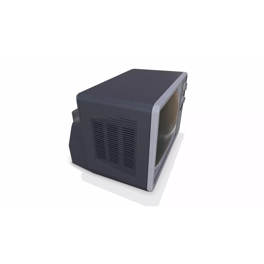 Retro Vintage CRT TV 3D Model – Low Poly PBR Game Asset, FBX - View 11