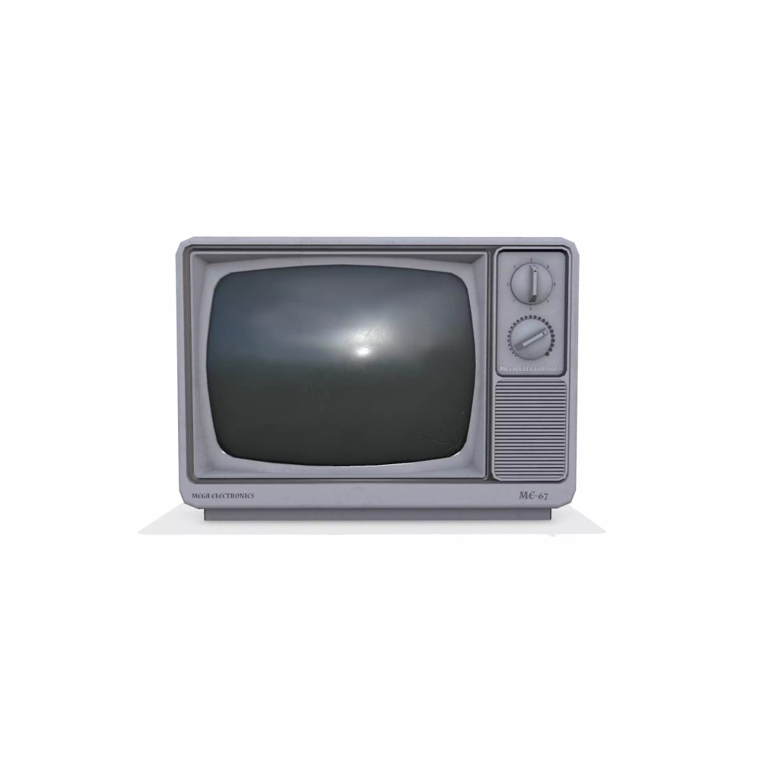 Retro Vintage CRT TV 3D Model – Low Poly PBR Game Asset, FBX - View 5
