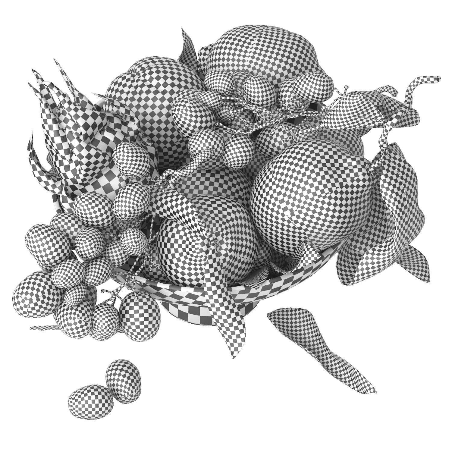 Bowl of Tropical Fruits - Game-Ready 3D Model