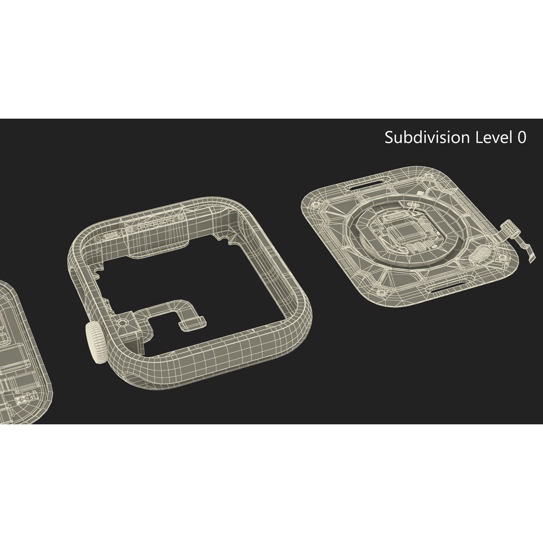 Apple Watch Main Shell Aluminum 3D Model – High Poly PBR Asset, FBX, OBJ - View 13